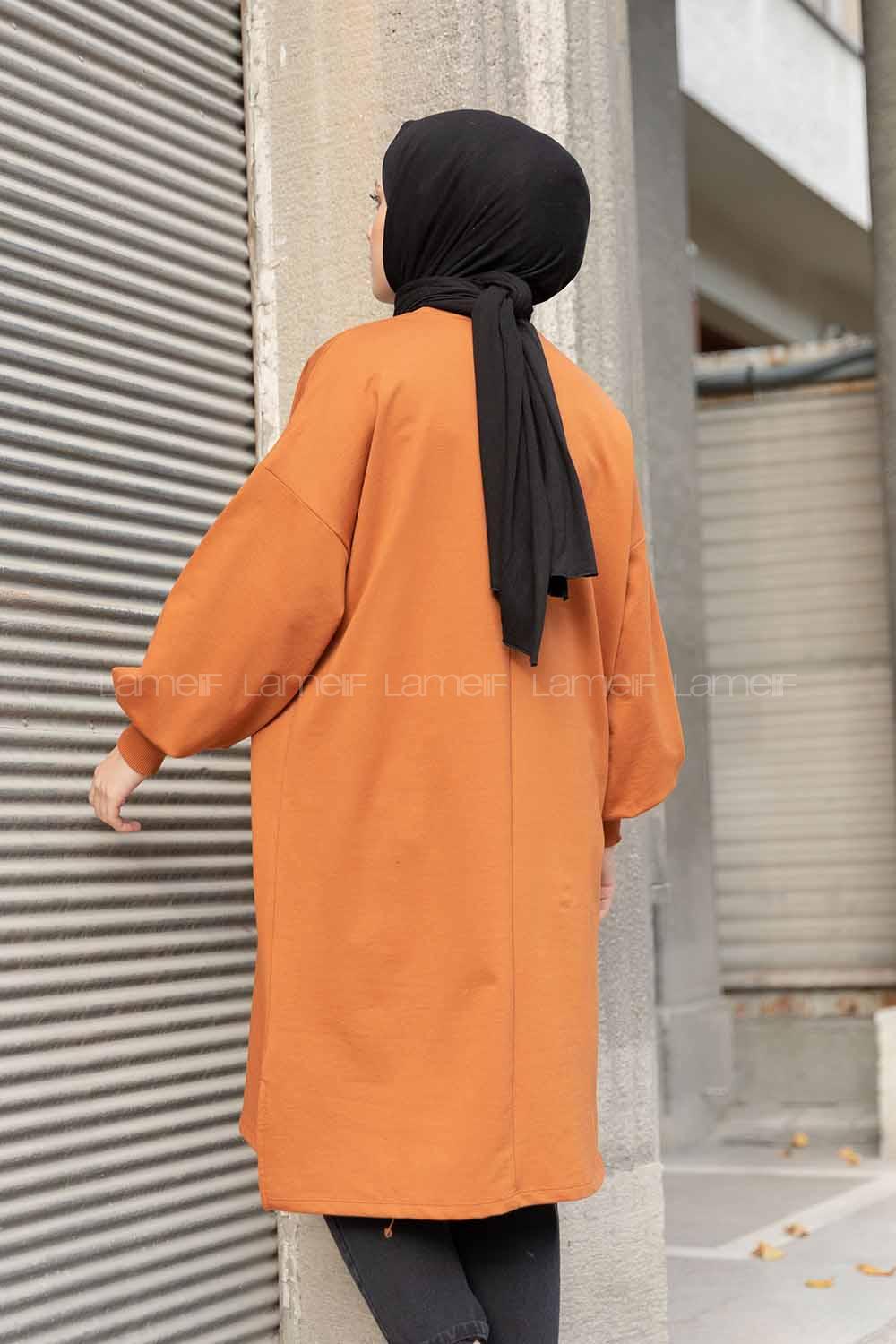 Modalamelif Balon Kol Love Tunik Kiremit