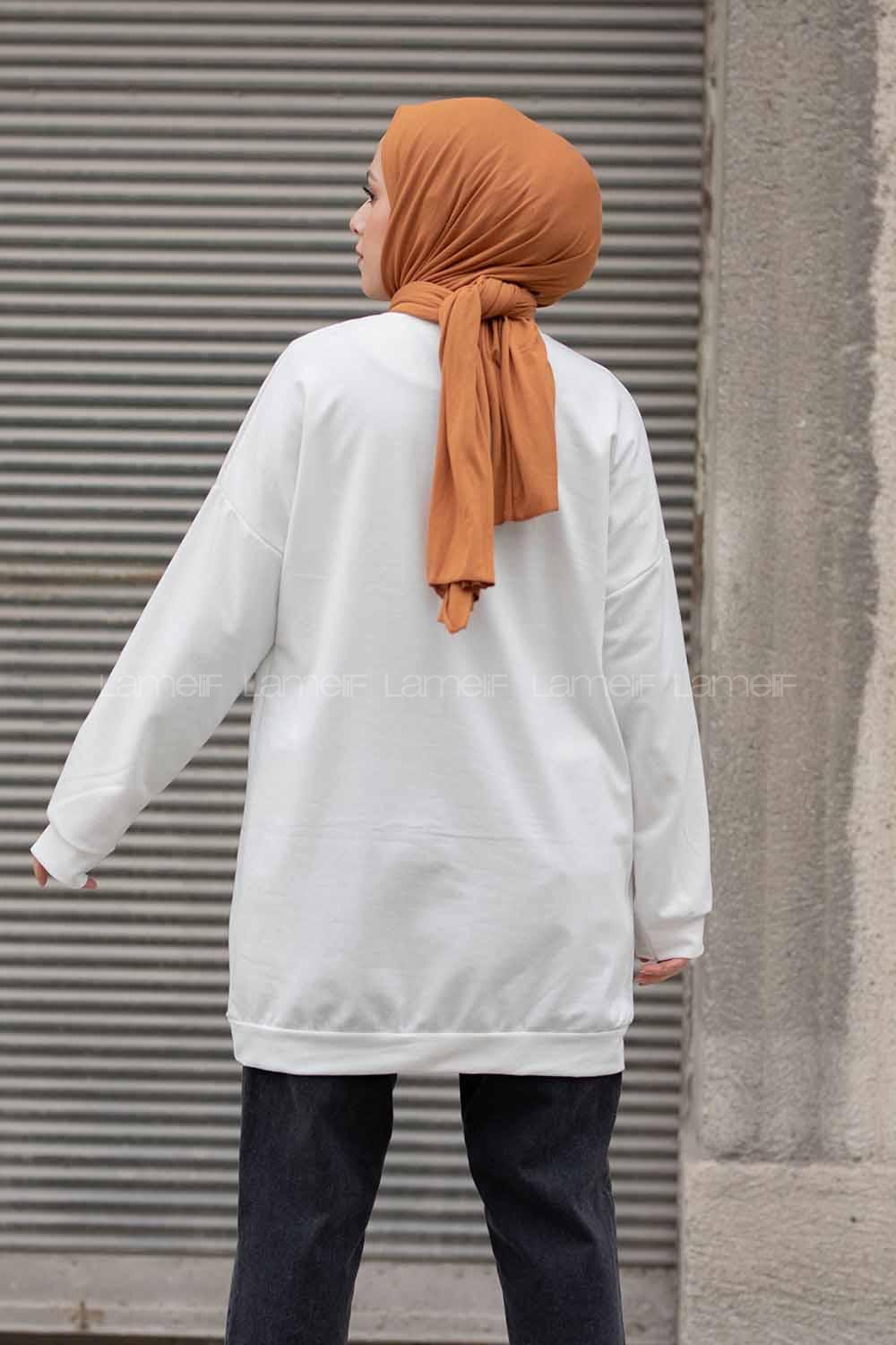 Modalamelif Coco Baskılı Sweatshirt Ekru Siyah