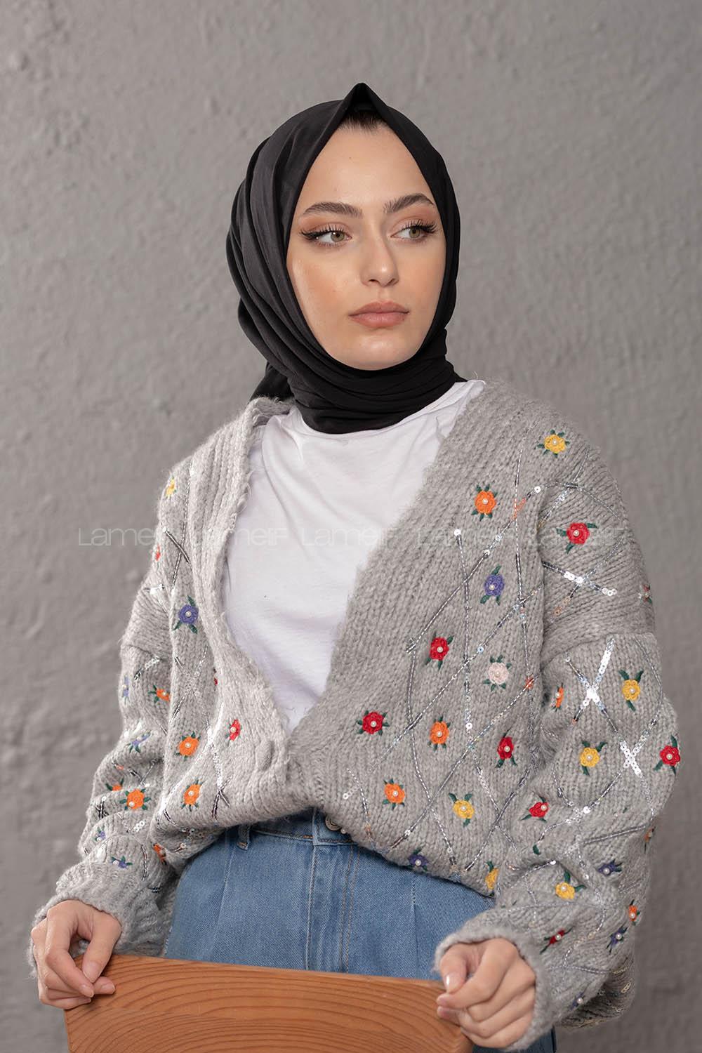 Modalamelif Organik Düz Doku Pamuk şal Siyah