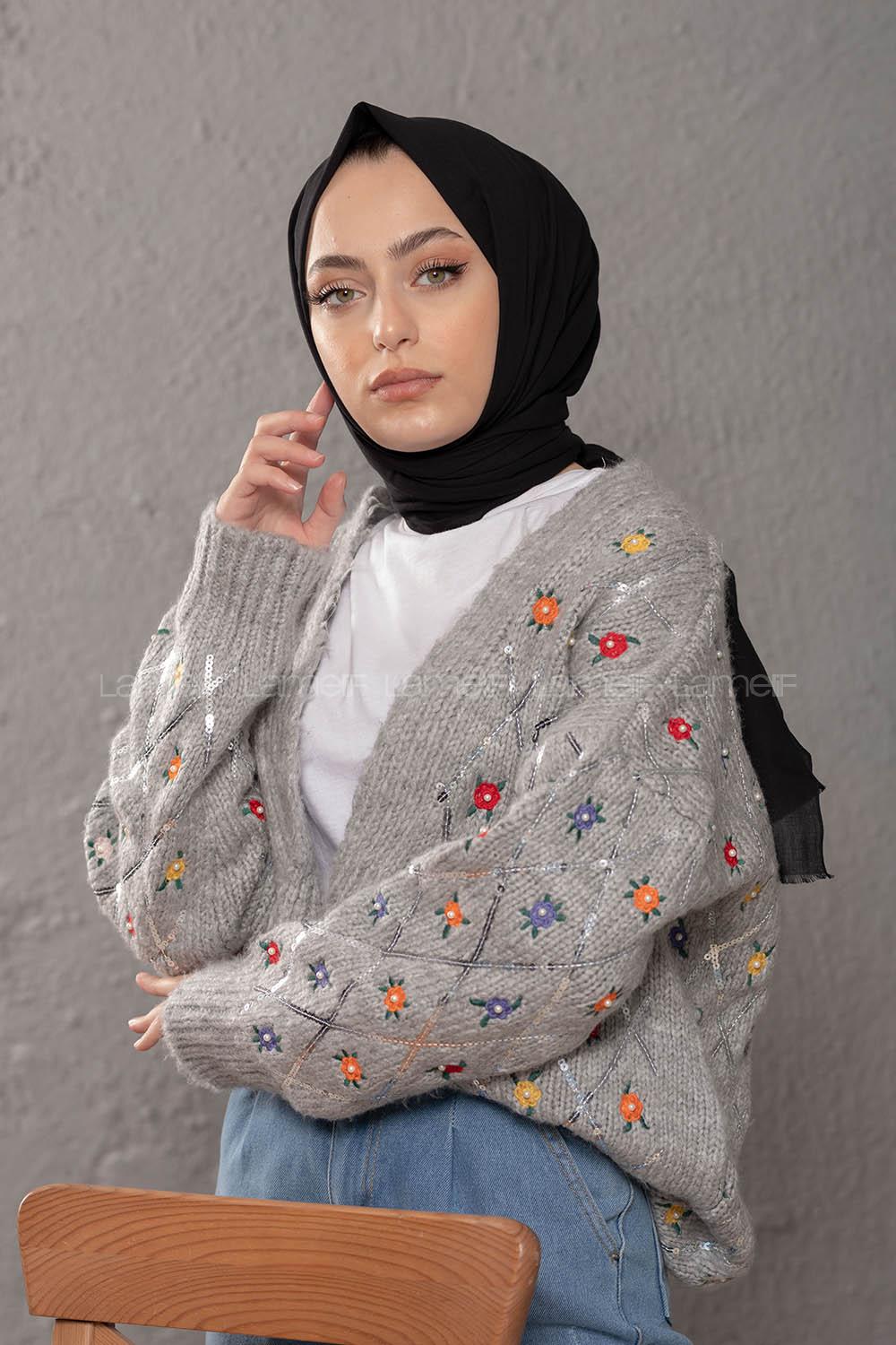 Modalamelif Organik Düz Doku Pamuk şal Siyah