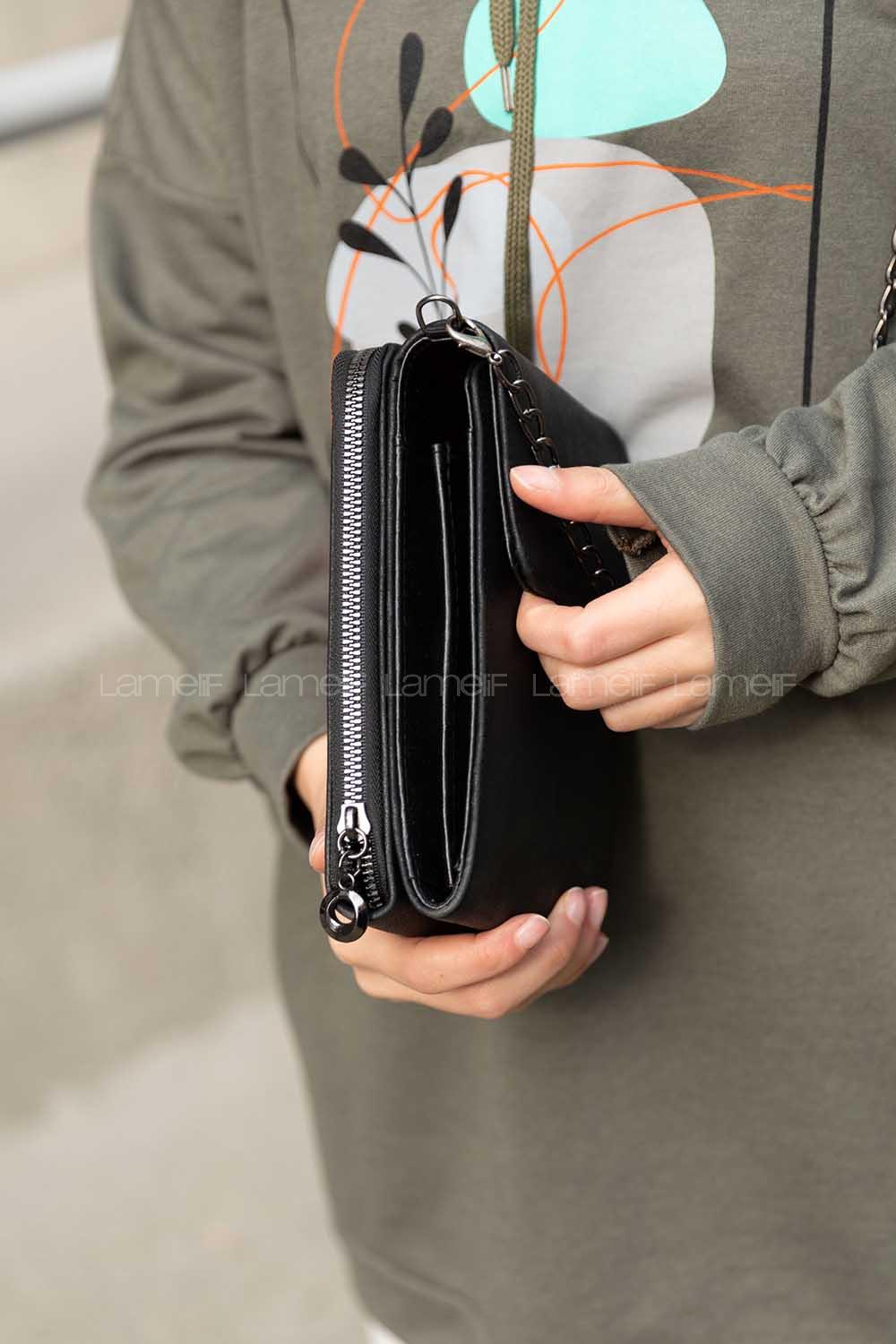 Modalamelif Kapak Cepli Messenger Model Çanta Siyah