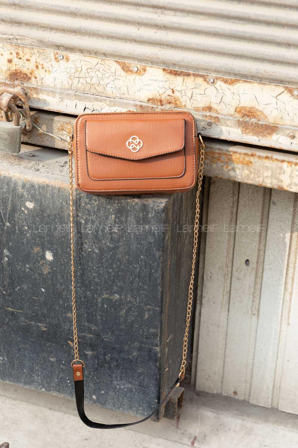 Modalamelif İki Bölemeli Miniadure Çapraz Çanta Taba