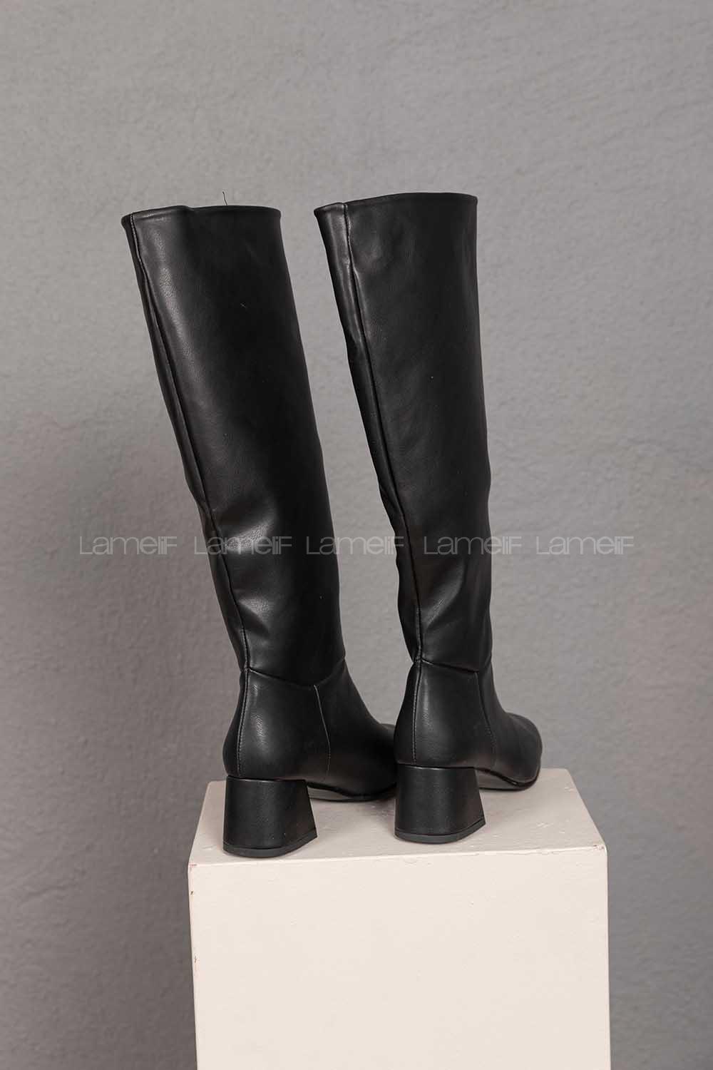 Modalamelif Küt Burun Siyah Çizme