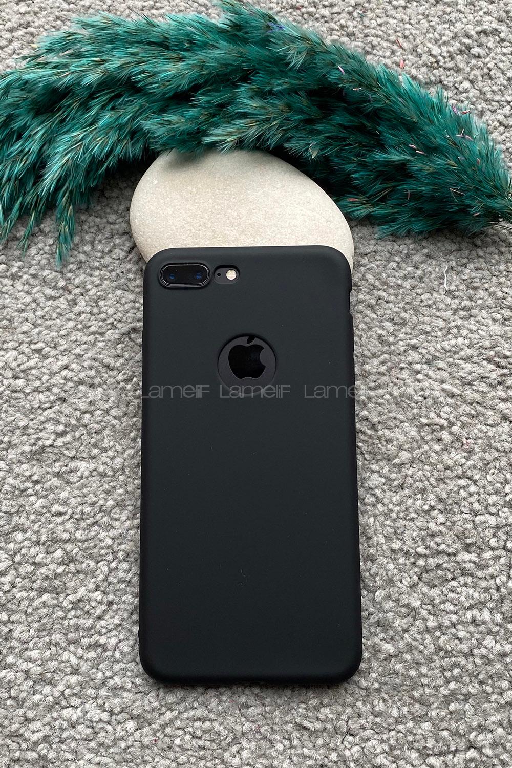 Modalamelif iPhone 7/8 Plus Silikon Telefon Kılıfı Siyah