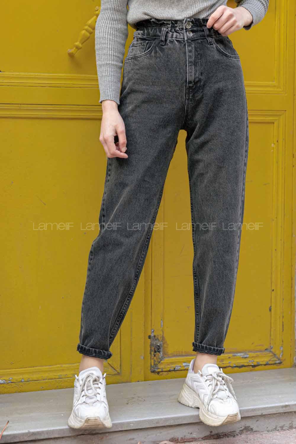 Modalamelif Kar Yıkama Mom Jean Füme