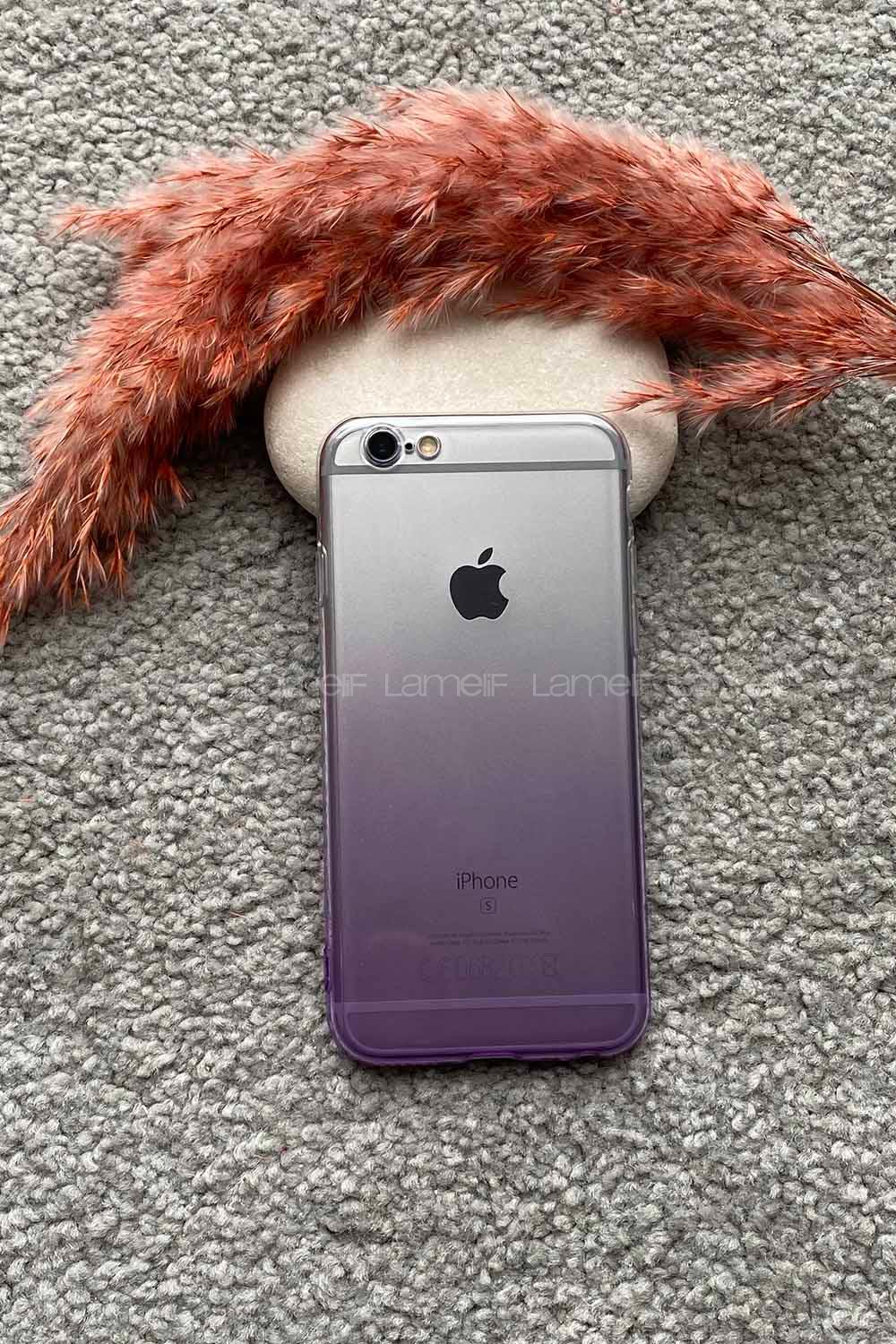 Modalamelif Iphone 6 Lux Çift Renkli Sılıkon Kılıf Mor