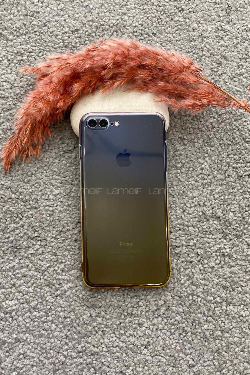 Modalamelif Iphone 7/8 Plus Uyumlu Lux Çift Renkli  Sılıkon Kılıf Sarı