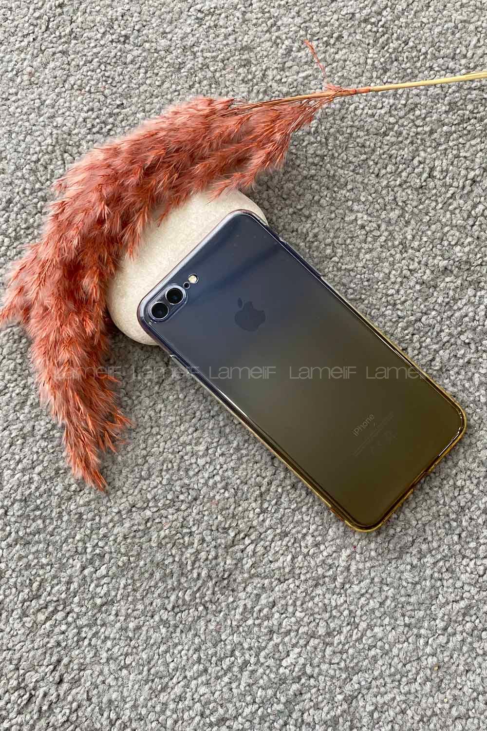 Modalamelif Iphone 7/8 Plus Uyumlu Lux Çift Renkli  Sılıkon Kılıf Sarı