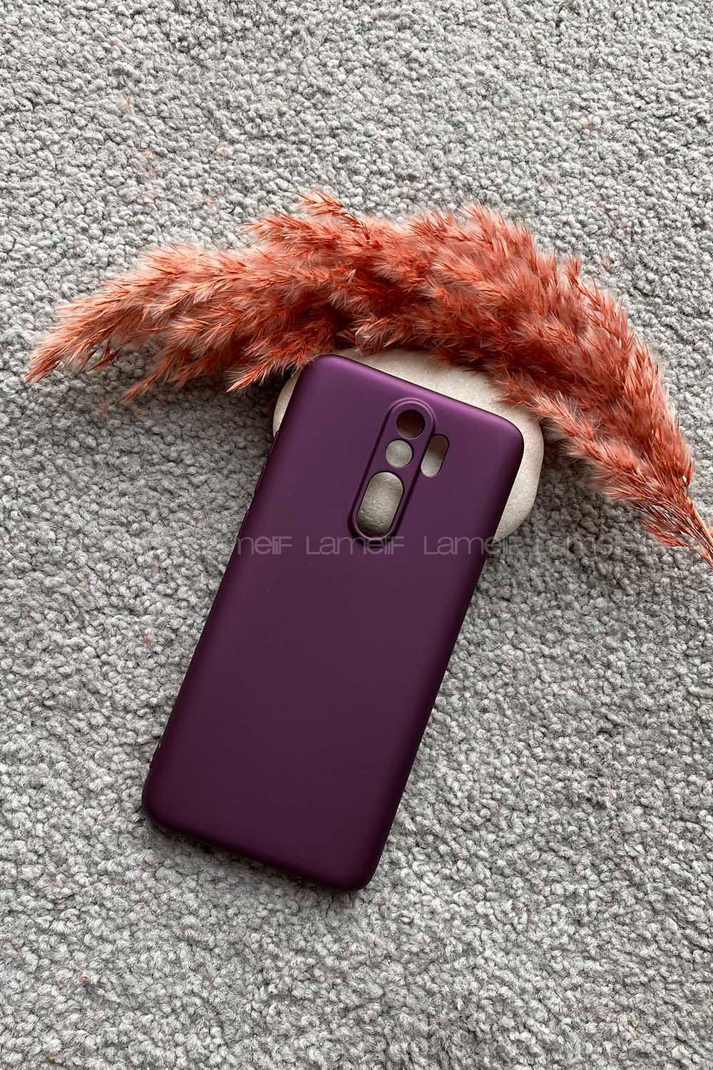 Modalamelif Redmi Note 8 Pro Premium Silikon Telefon Kılıfı Mor