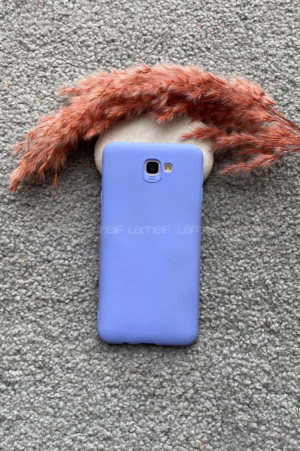 Modalamelif Samsung J7 Prime Premium Silikon Telefon Kılıfı Lila