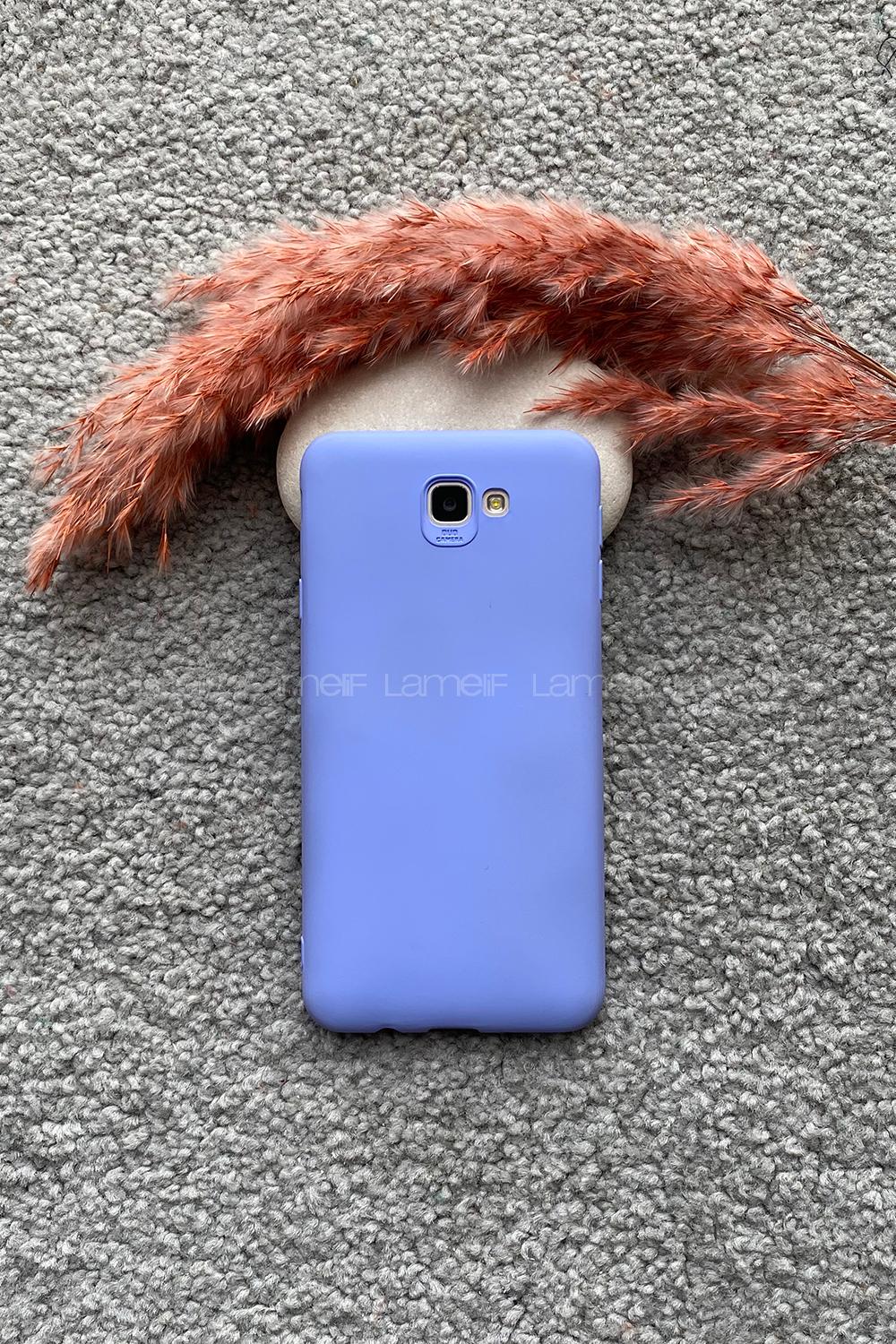 Modalamelif Samsung J7 Prime Premium Silikon Telefon Kılıfı Lila