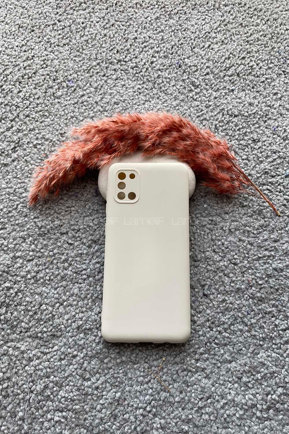 Modalamelif Samsung A31 Nano Silikon Telefon Kılıfı Krem