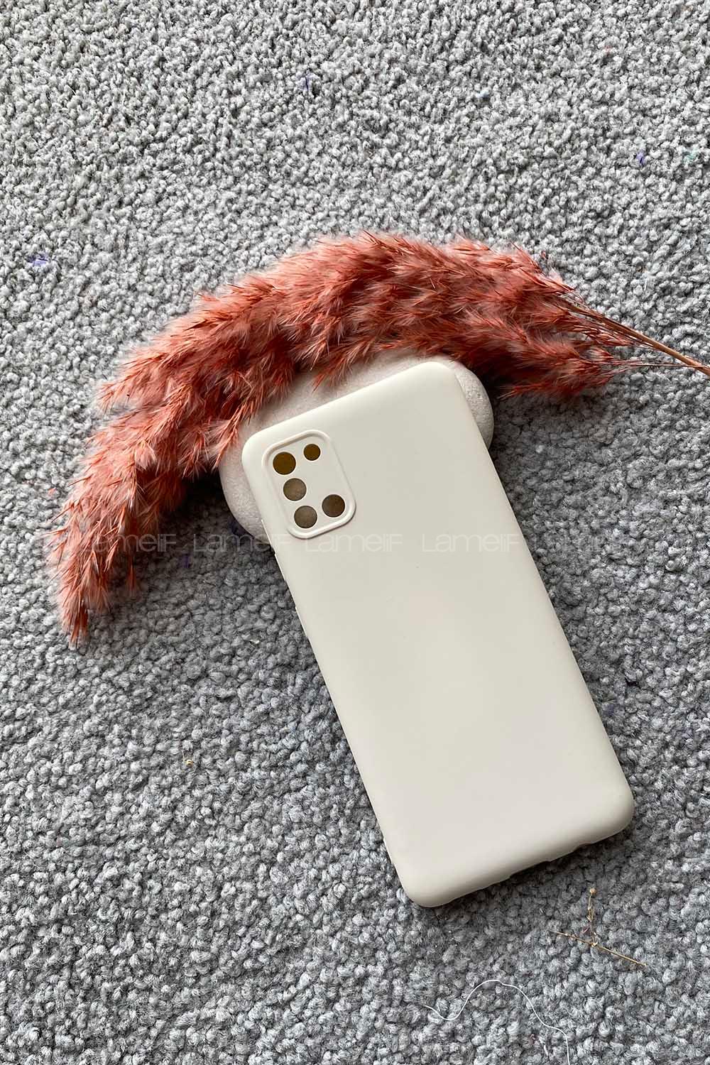 Modalamelif Samsung A31 Nano Silikon Telefon Kılıfı Krem