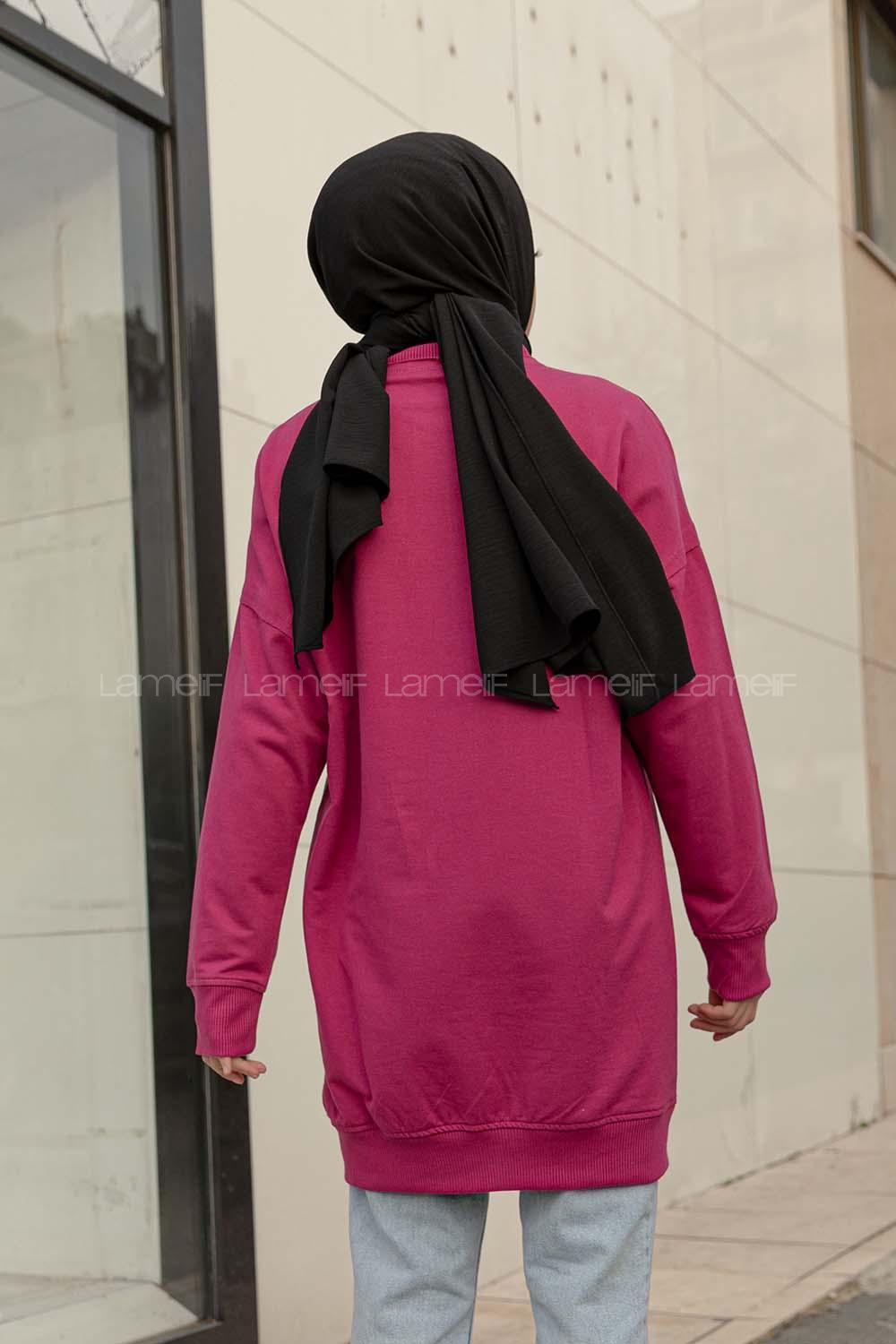 Modalamelifi Düz  Celina Tunik Fuşya