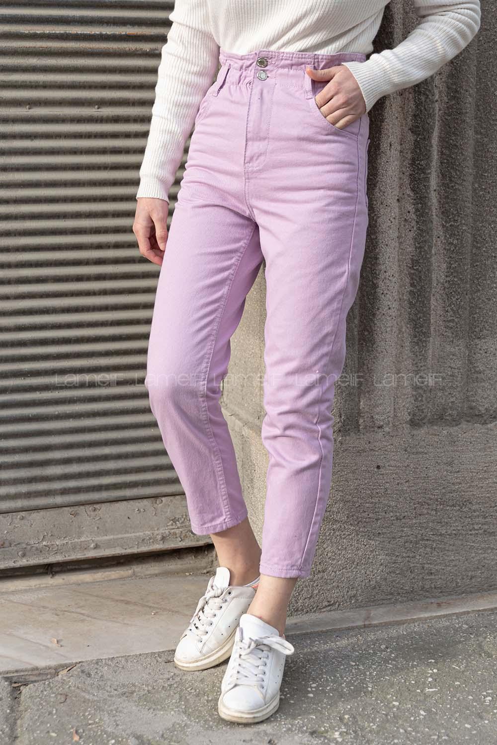 Modalamelif Beli  Lastikli Jean Lila