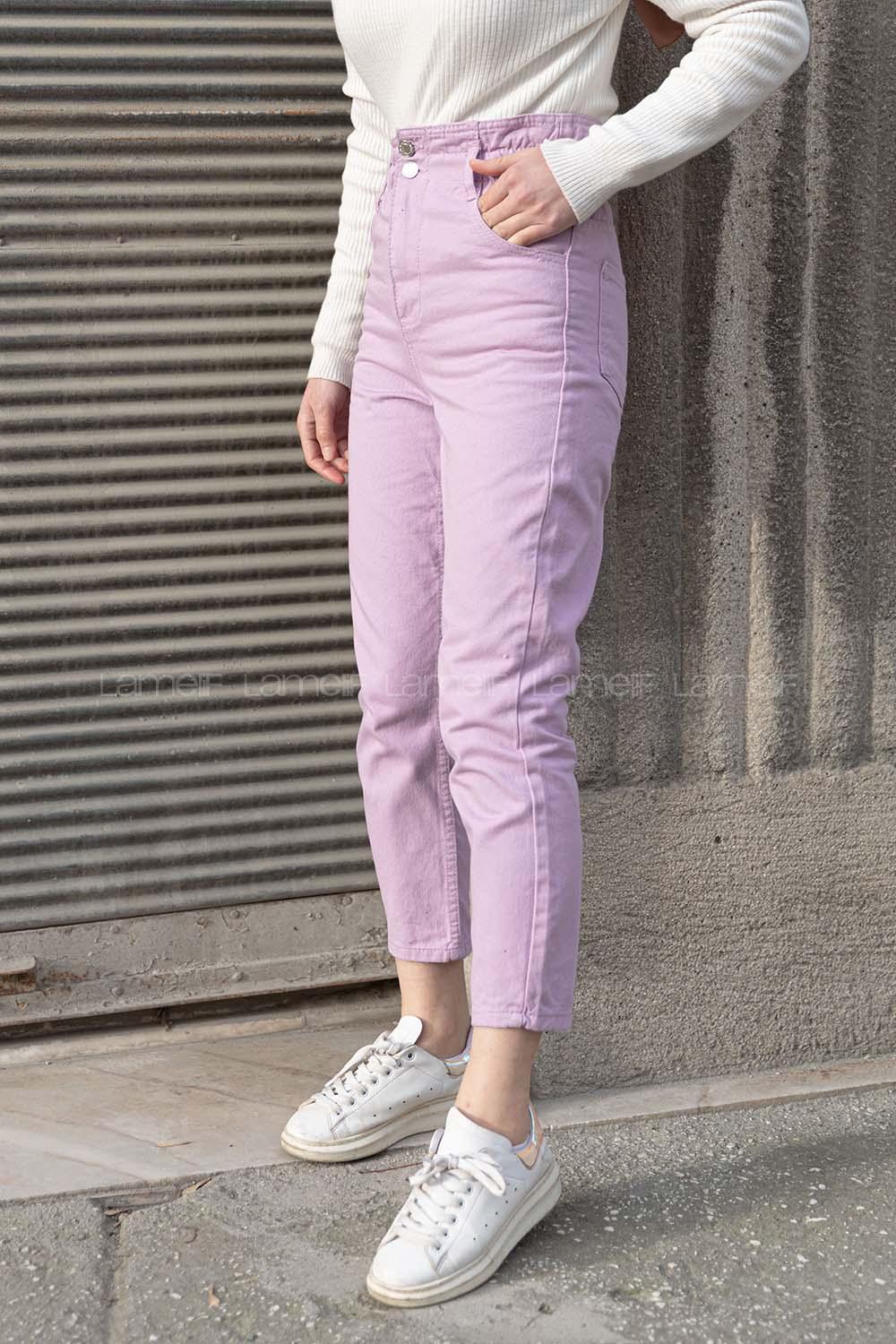 Modalamelif Beli  Lastikli Jean Lila
