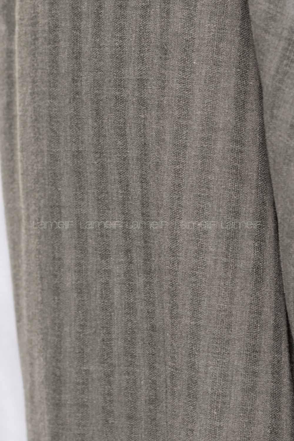 Modalamelif Çizgili Keten Şal Küf Yeşili