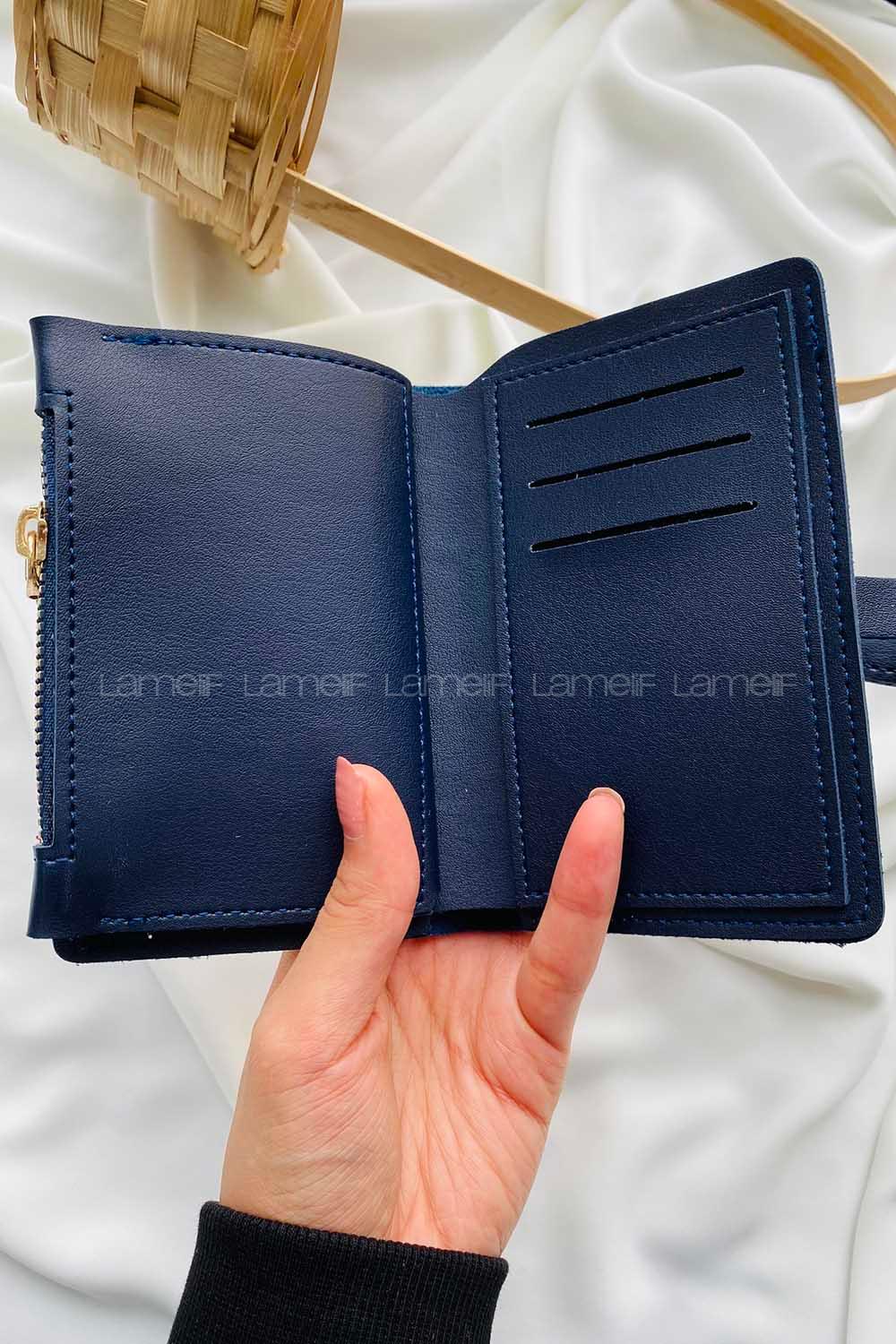 Modalamelif David Polo Küçük Boy İçi Kadife Tokalı Çanta Lacivert