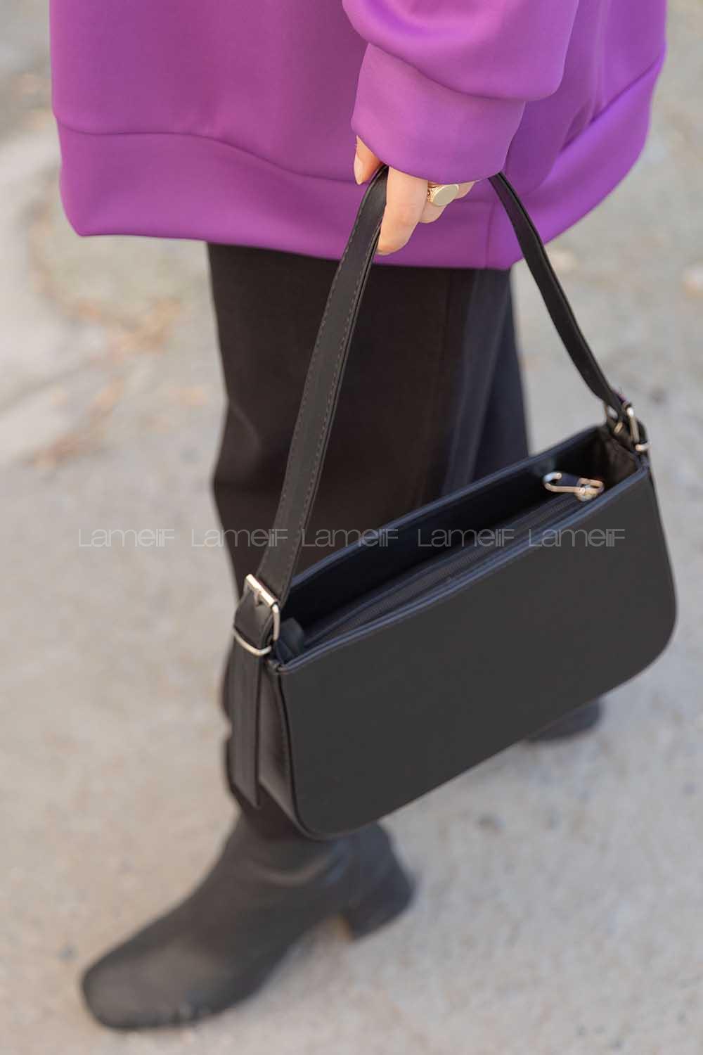 Lamelif Toka Detaylı Miniadure Çanta Siyah