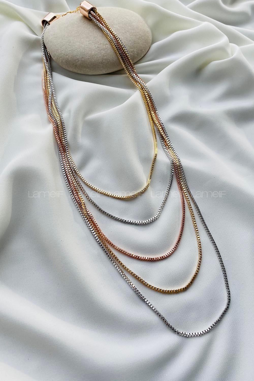 Modalamelif 5li Zincir Kolye