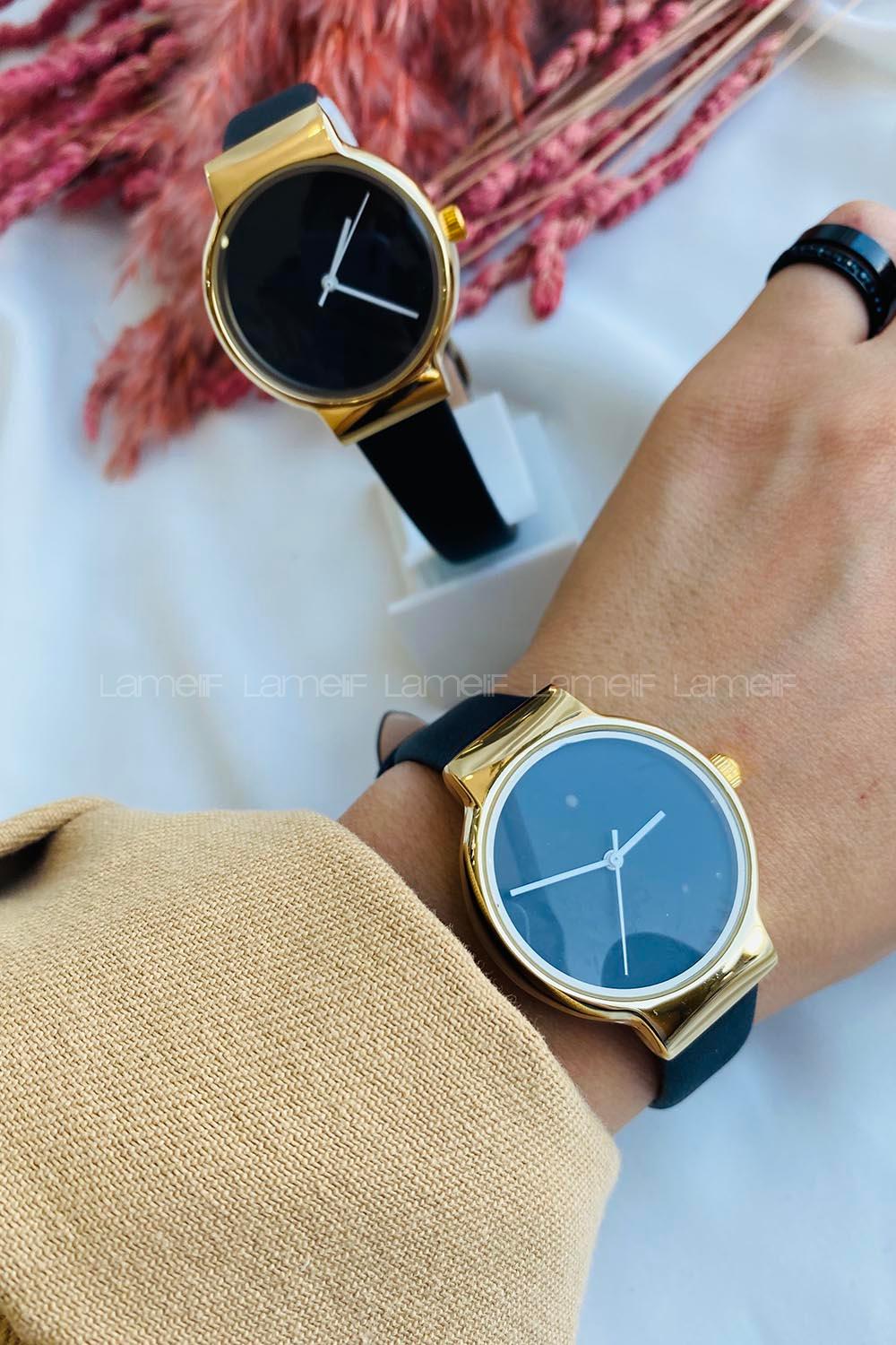 Modalamelif Gold Çerçeve Sans Saat