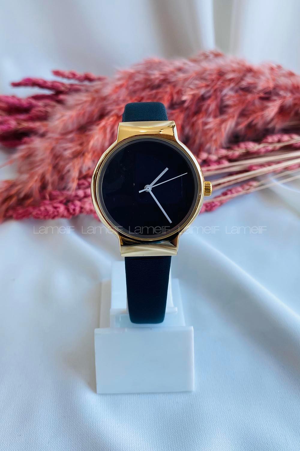 Modalamelif Gold Çerçeve Sans Saat