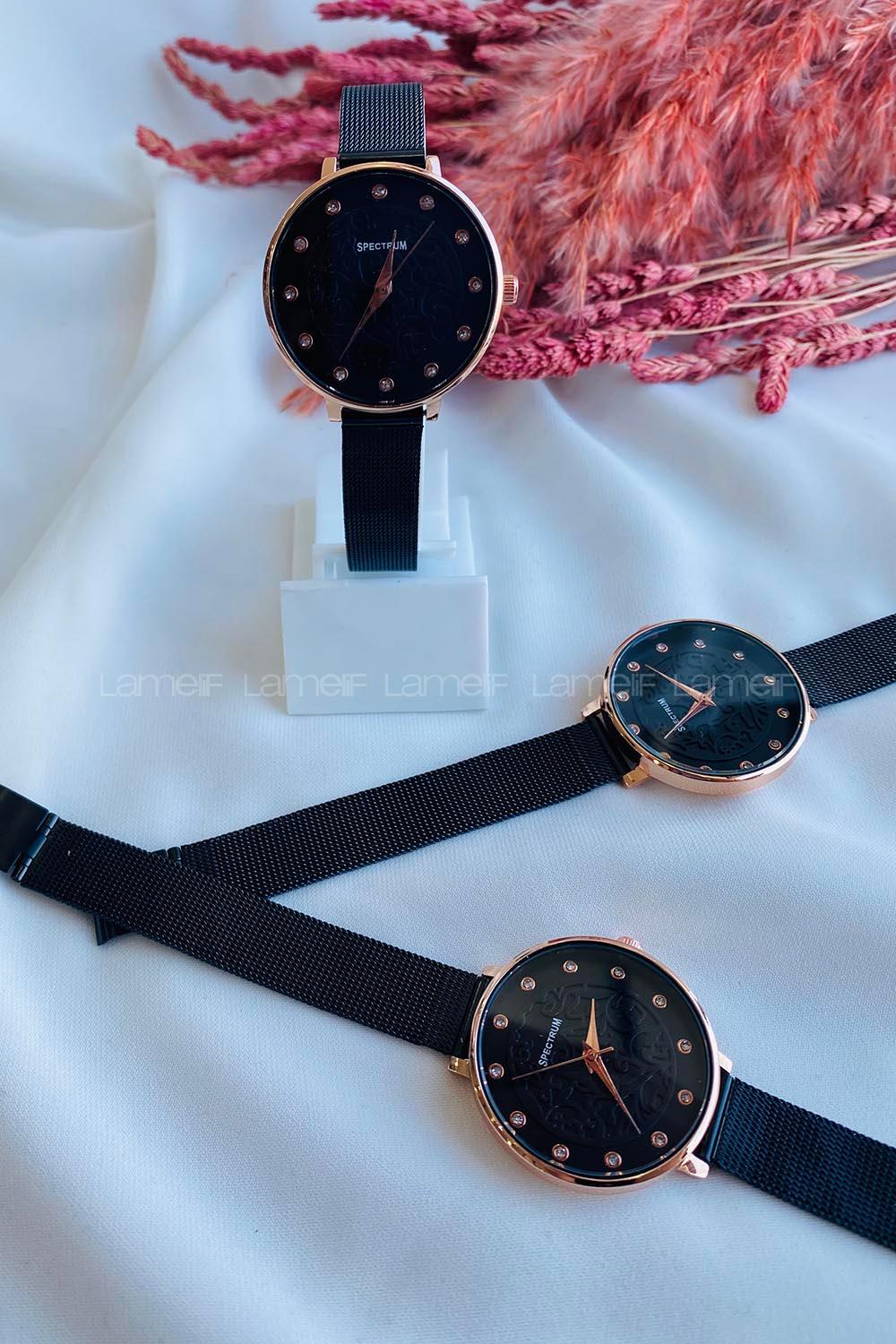 Modalamelif  Riva Hasır Kordon Siyah Saat