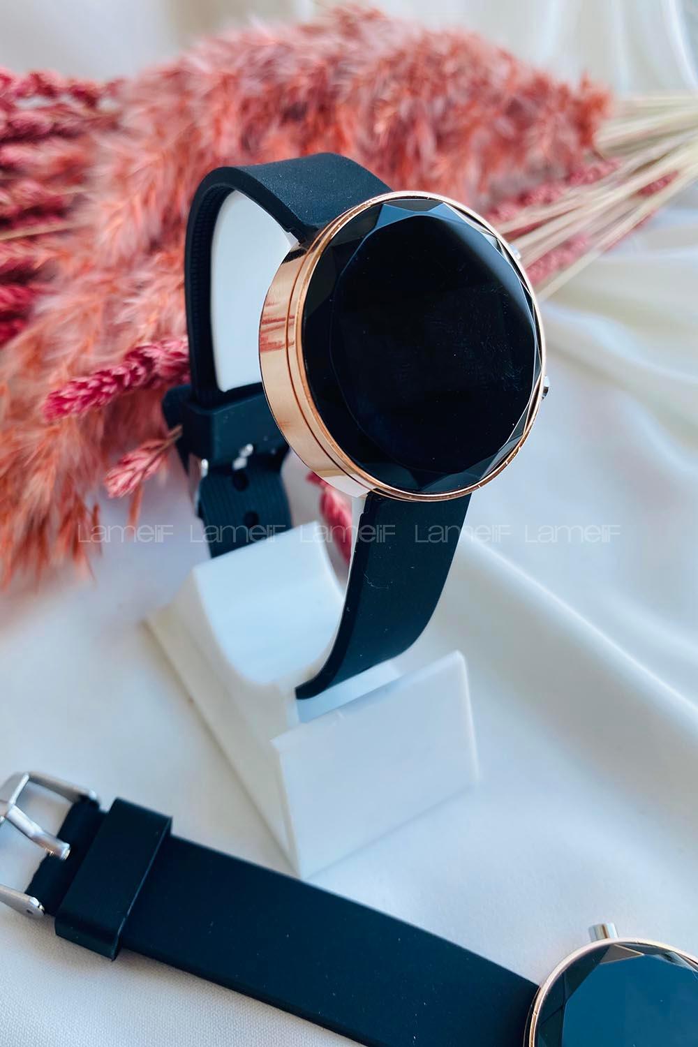 Modalamelif Sada Rose Gold Çerçeve Led Saat