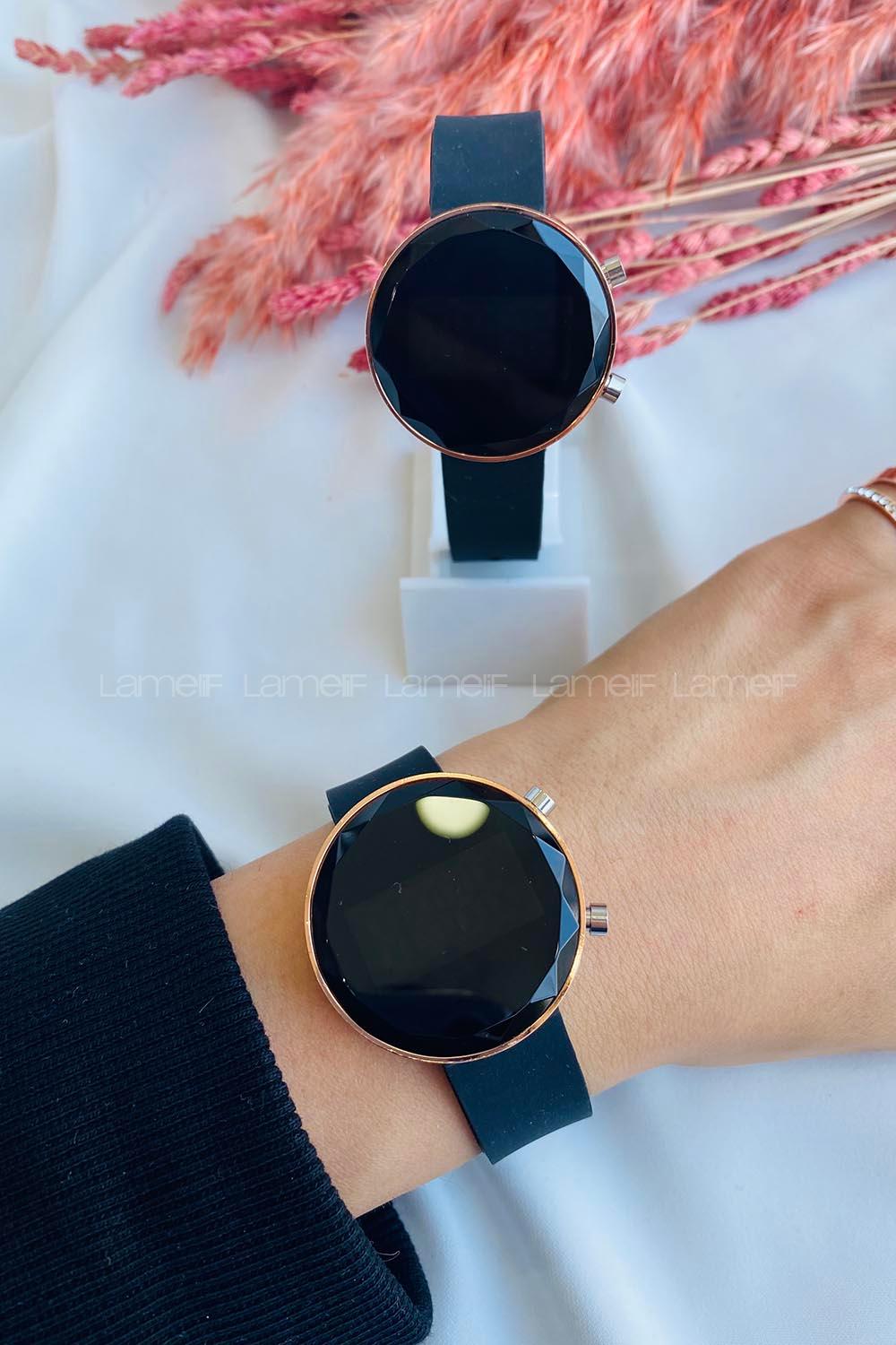 Modalamelif Sada Rose Gold Çerçeve Led Saat