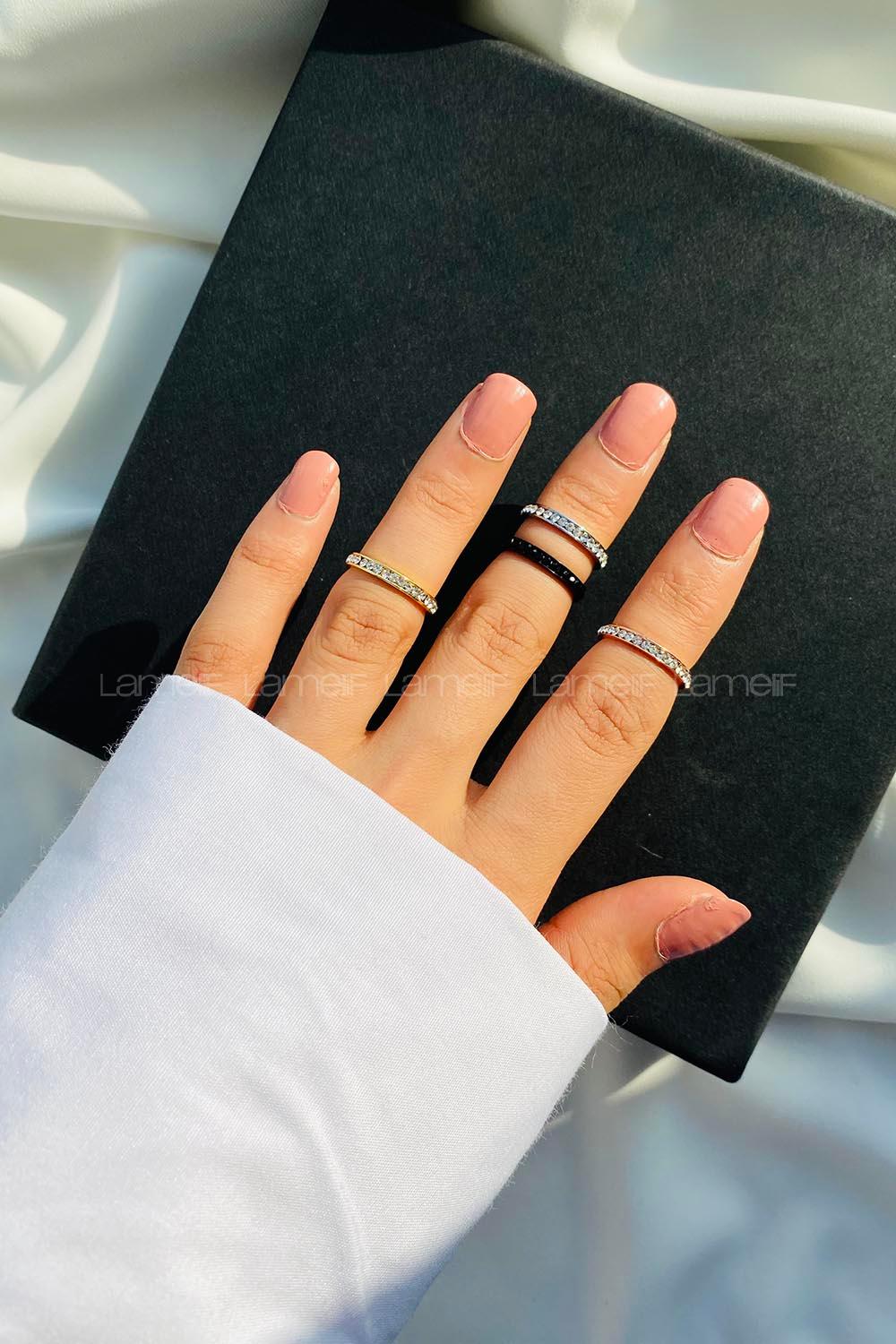 Modalamelif 4lü Taş Eklem Yüzük