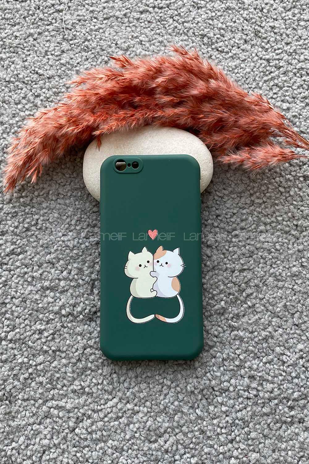 Modalamelif Iphone 6 Kedicik Karikatür Baskılı Kılıf