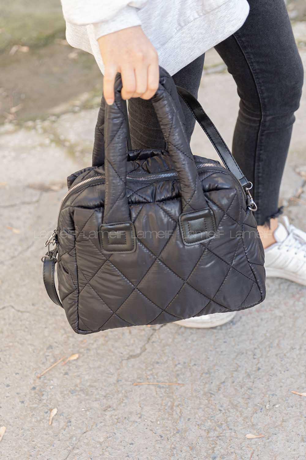 Modalamelif  Kapitone Yıkamalı Çanta Siyah