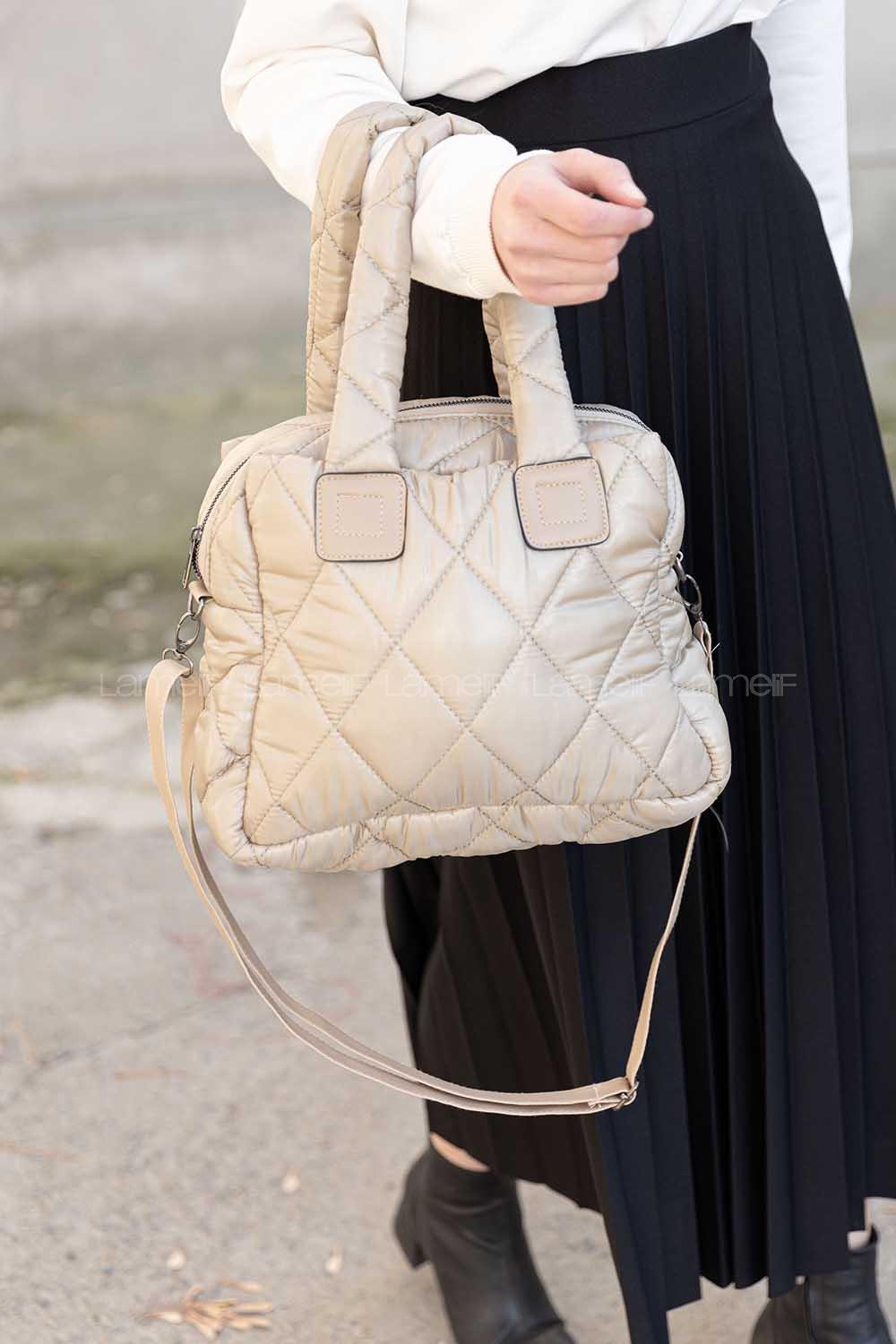 Modalamelif  Kapitone Yıkamalı Çanta Yağ Yeşili