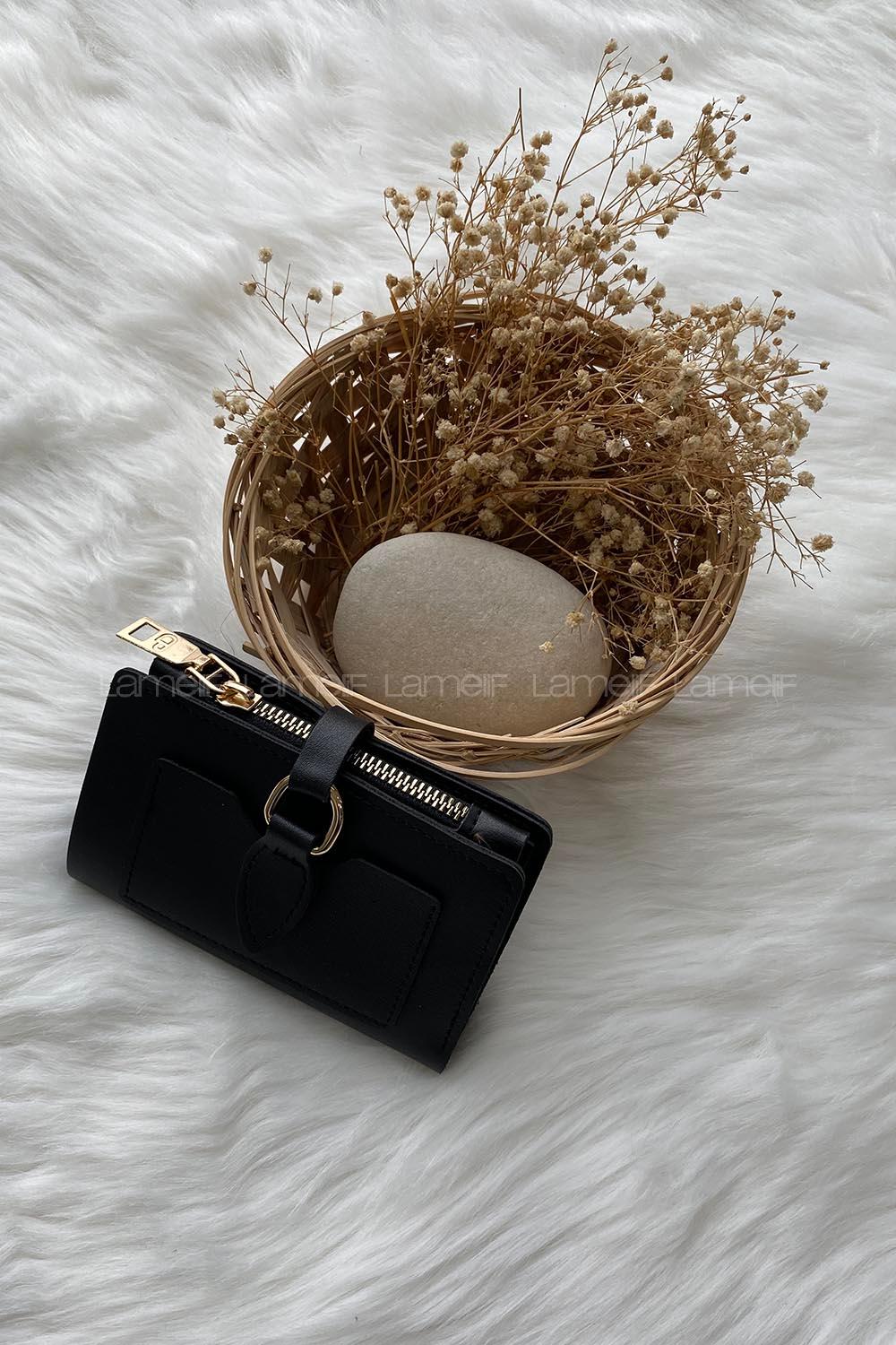 Modalamelif David Polo Küçük Boy Modern Cüzdan Siyah