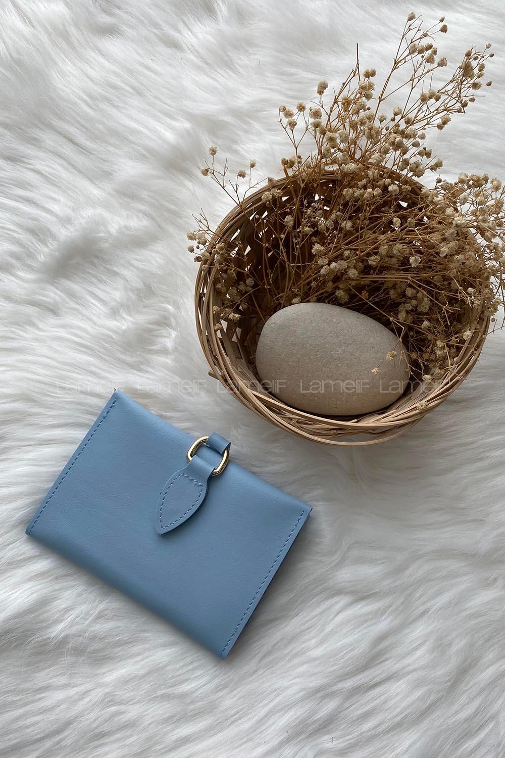 Modalamelif David Polo Tokalı Küçük Modern Cüzdan Açık Mavi