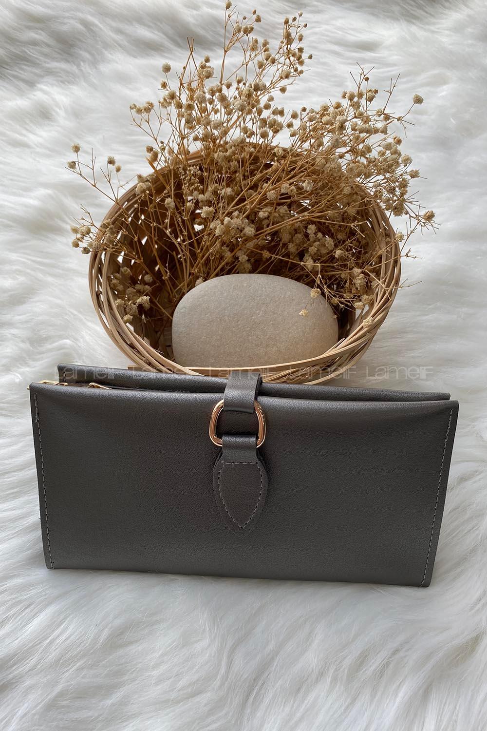 Modalamelif David Polo Tokalı Modern Cüzdan Gümüş