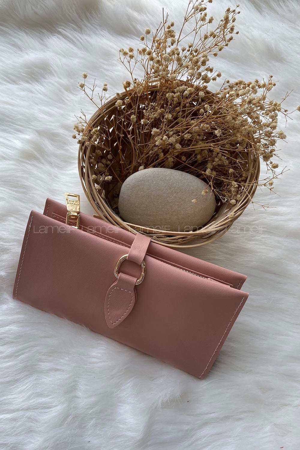 Modalamelif David Polo Tokalı Modern Cüzdan Pudra