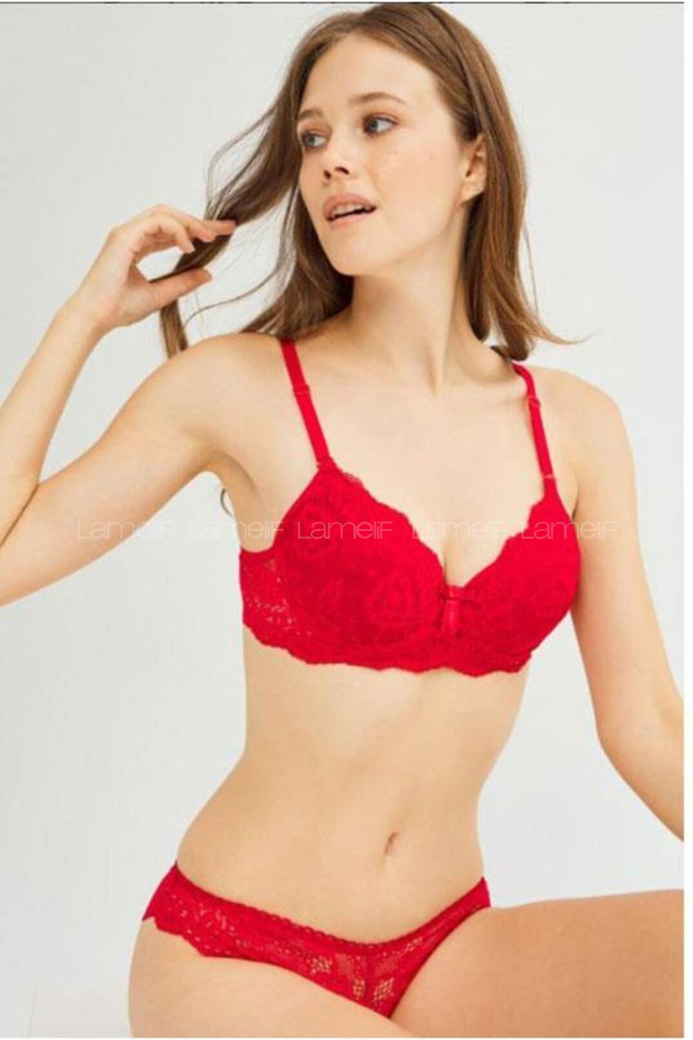 Modalamelif Dream Desteksiz Sütyen Takım Kırmızı