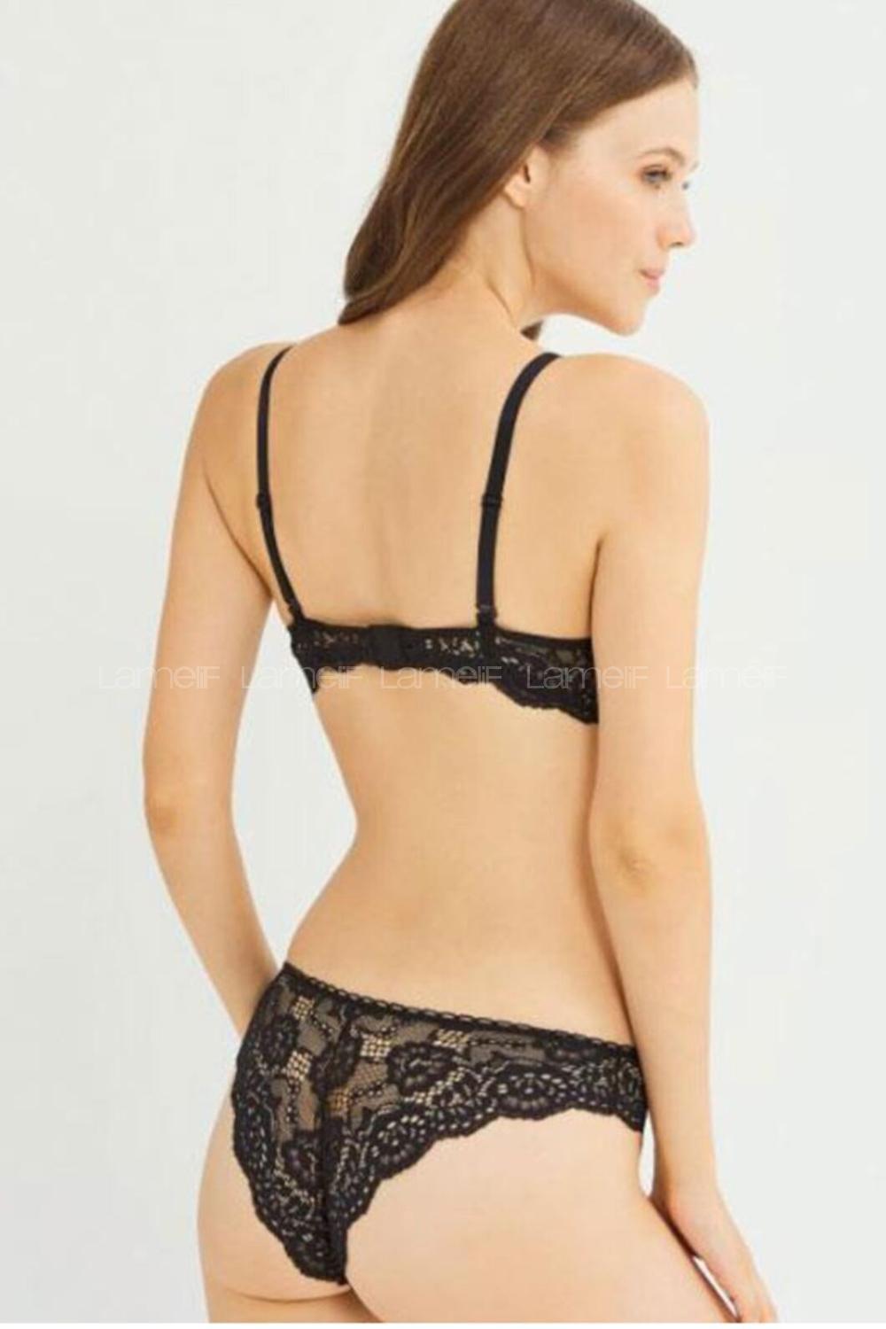 Lamelif Dream Desteksiz Sütyen Takım Siyah