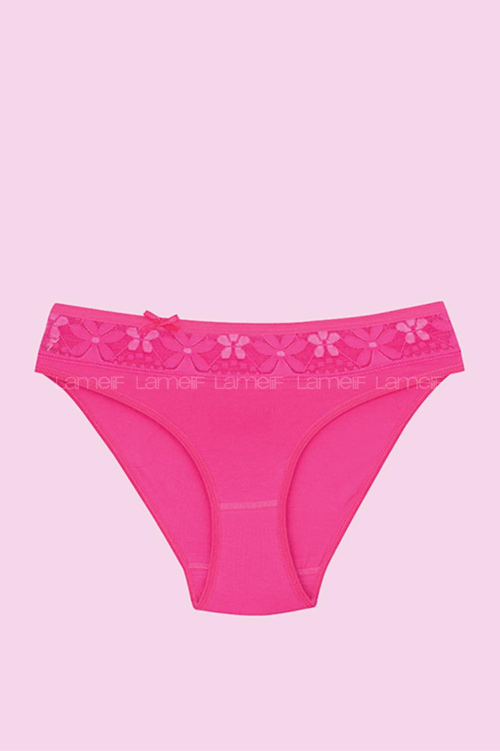 Modalamelif  Kadın Fuşya Likralı Beli Dantelli Tekli 1 Adet Bikini