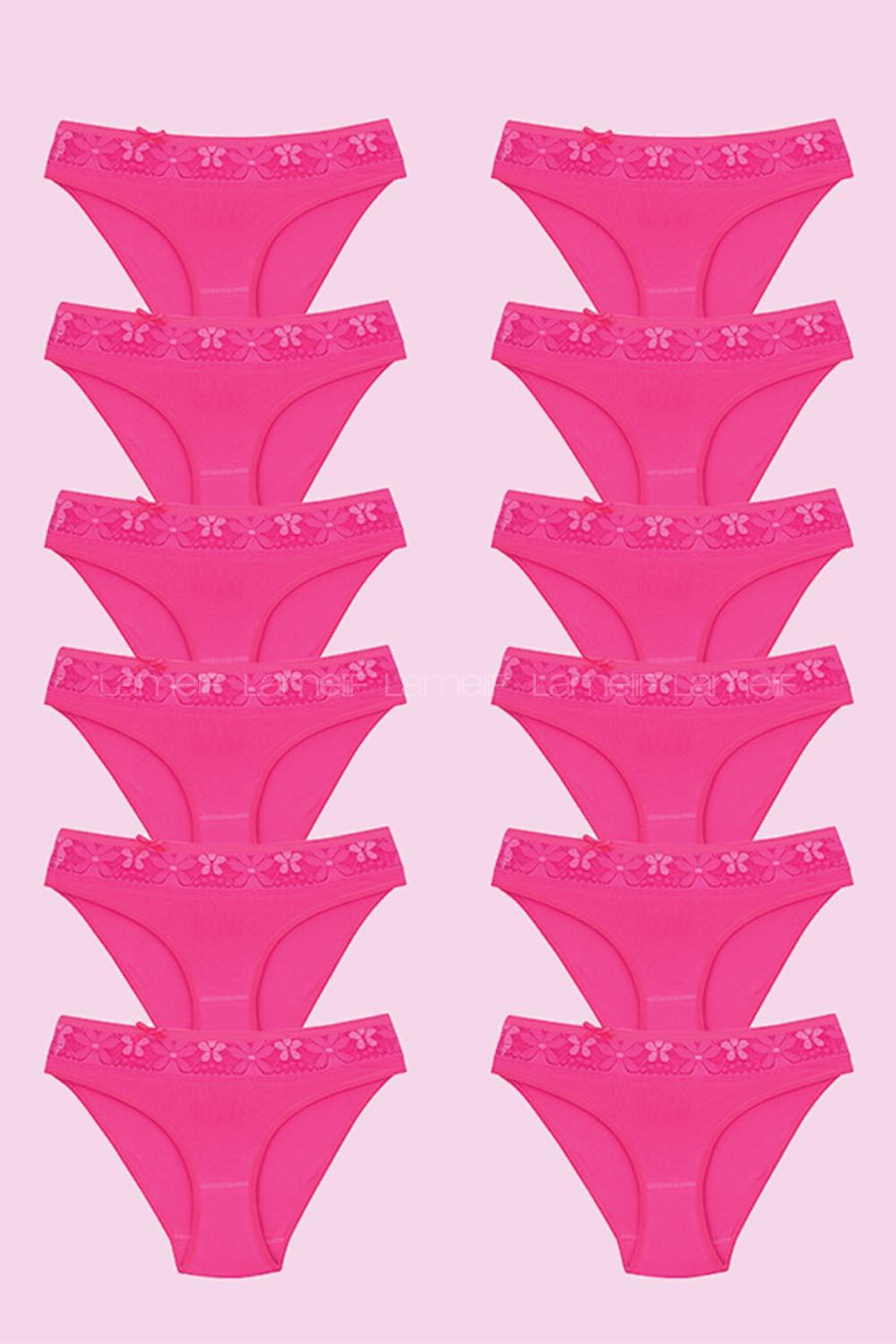 Modalamelif  Kadın Fuşya Likralı Beli Dantelli Tekli 1 Adet Bikini