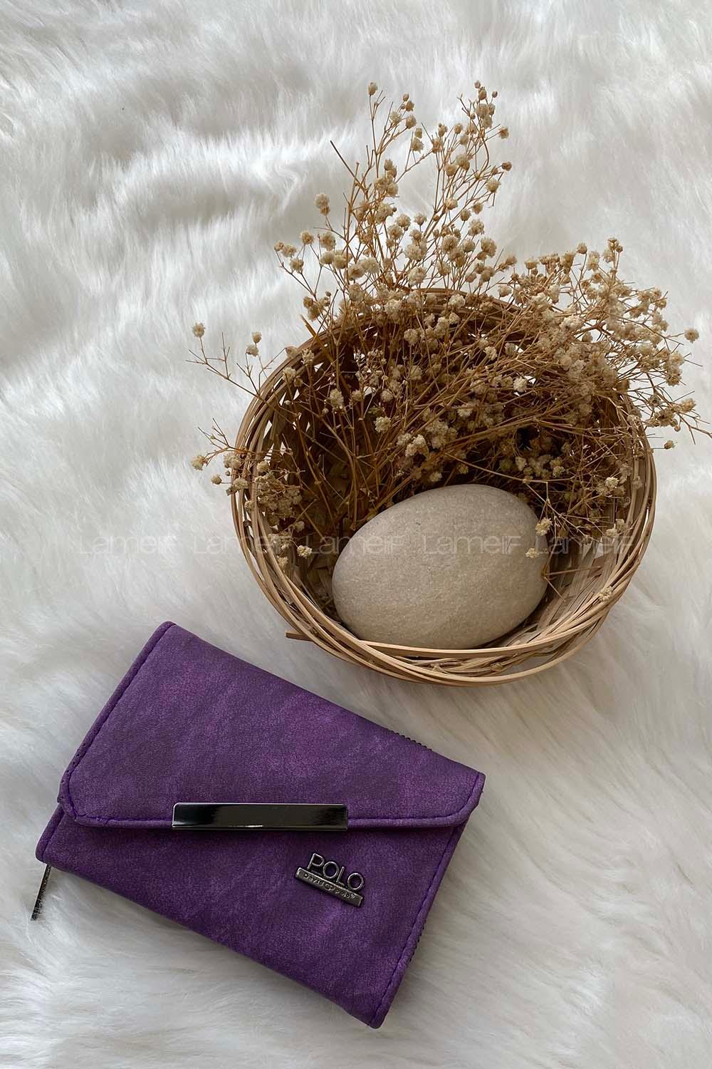 Modalamelif Asimetrik Kapaklı Çanta Mor