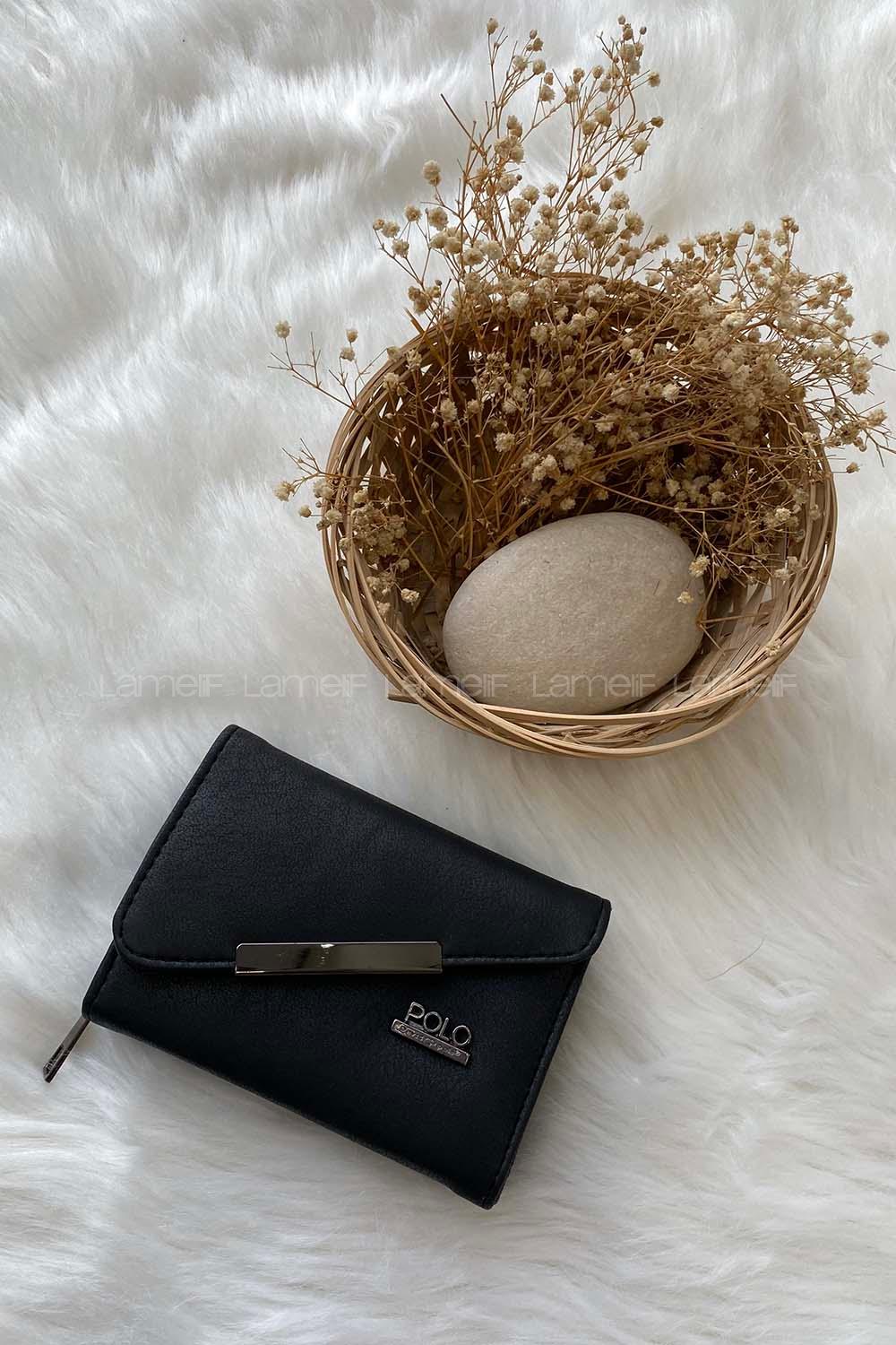 Modalamelif Asimetrik Kapaklı Çanta Siyah