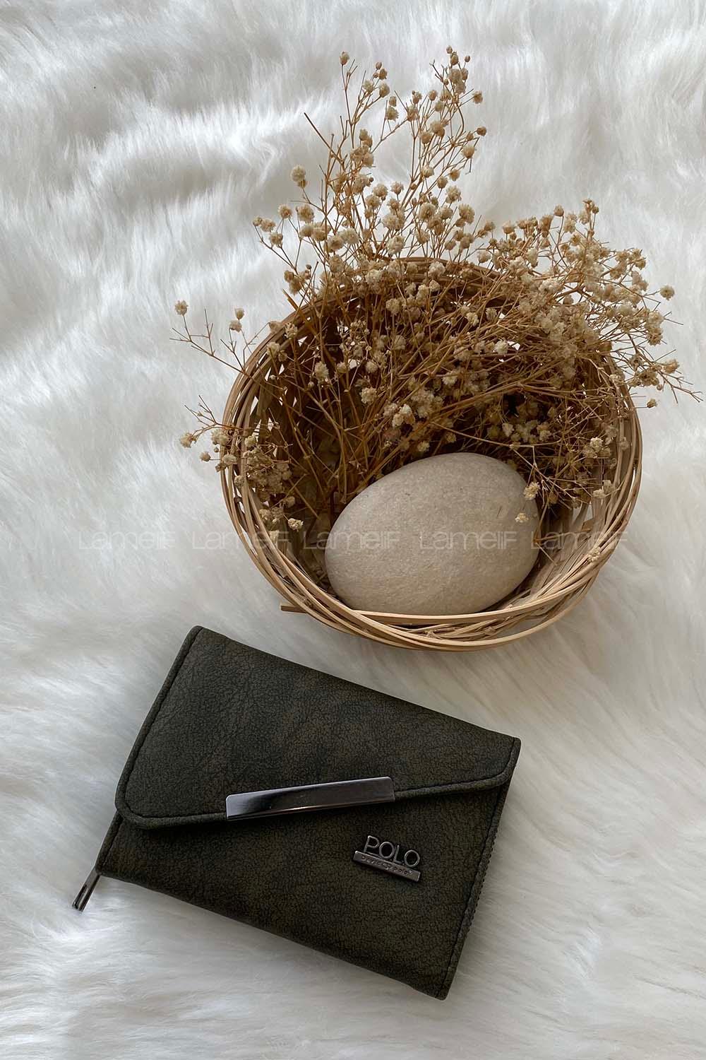 Modalamelif Asimetrik Kapaklı Çanta Yeşil