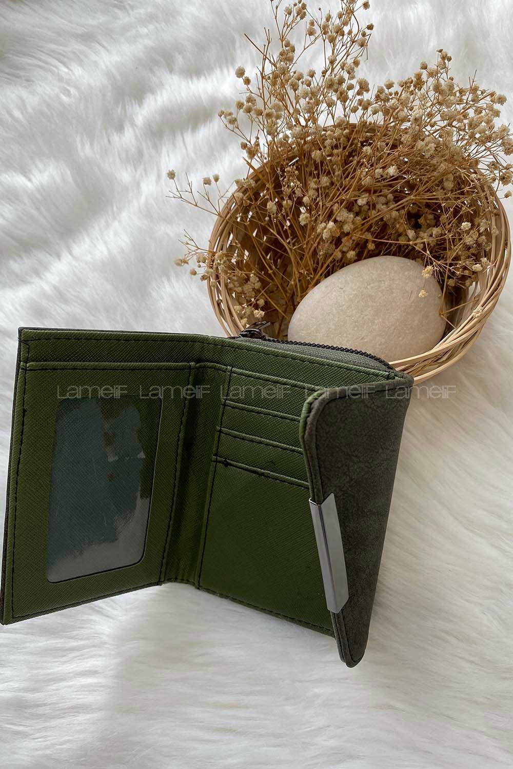 Modalamelif Asimetrik Kapaklı Çanta Yeşil