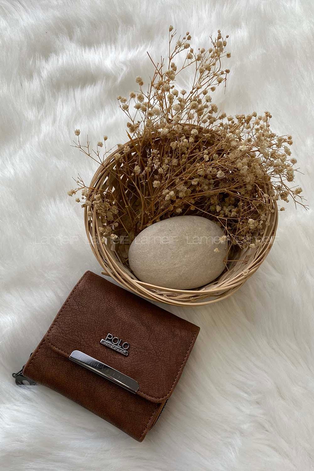 Modalamelif  Çok Bölmeli Kadın Cüzdan Taba