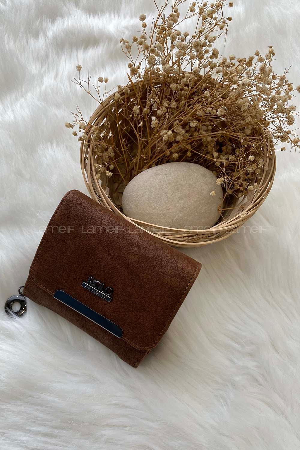 Modalamelif  Çok Bölmeli Kadın Cüzdan Taba