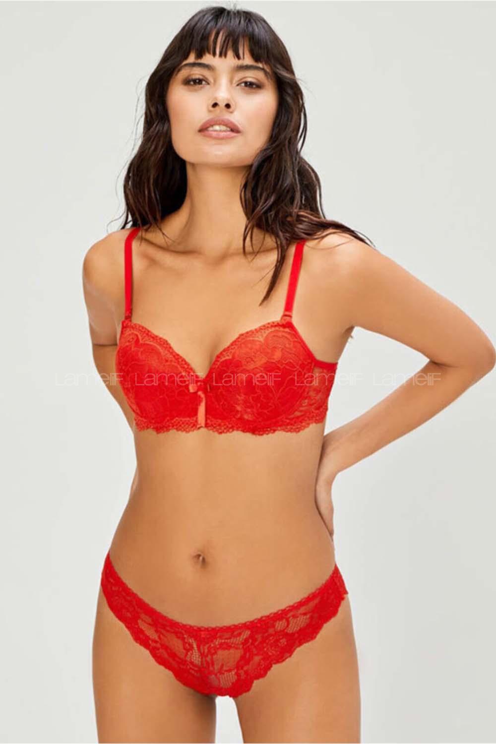 Modalamelif Dream Sütyen Dolu Takım Kırmızı