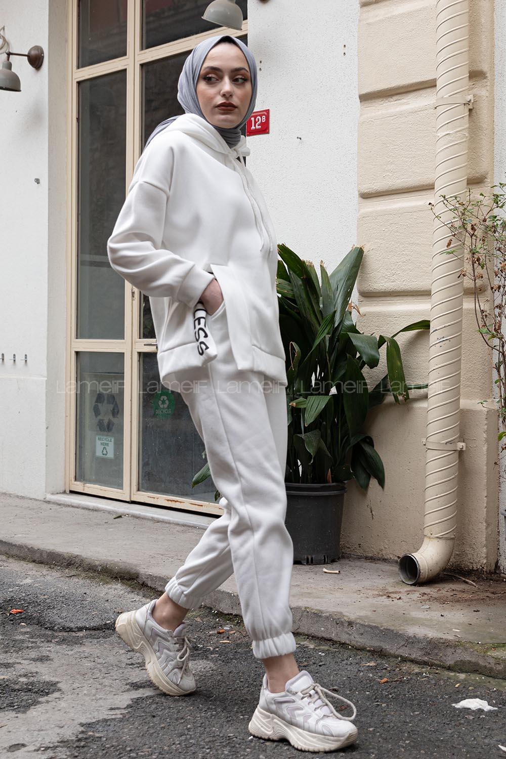 Modalamelif Limitless Baskılı İkili Takım Ekru