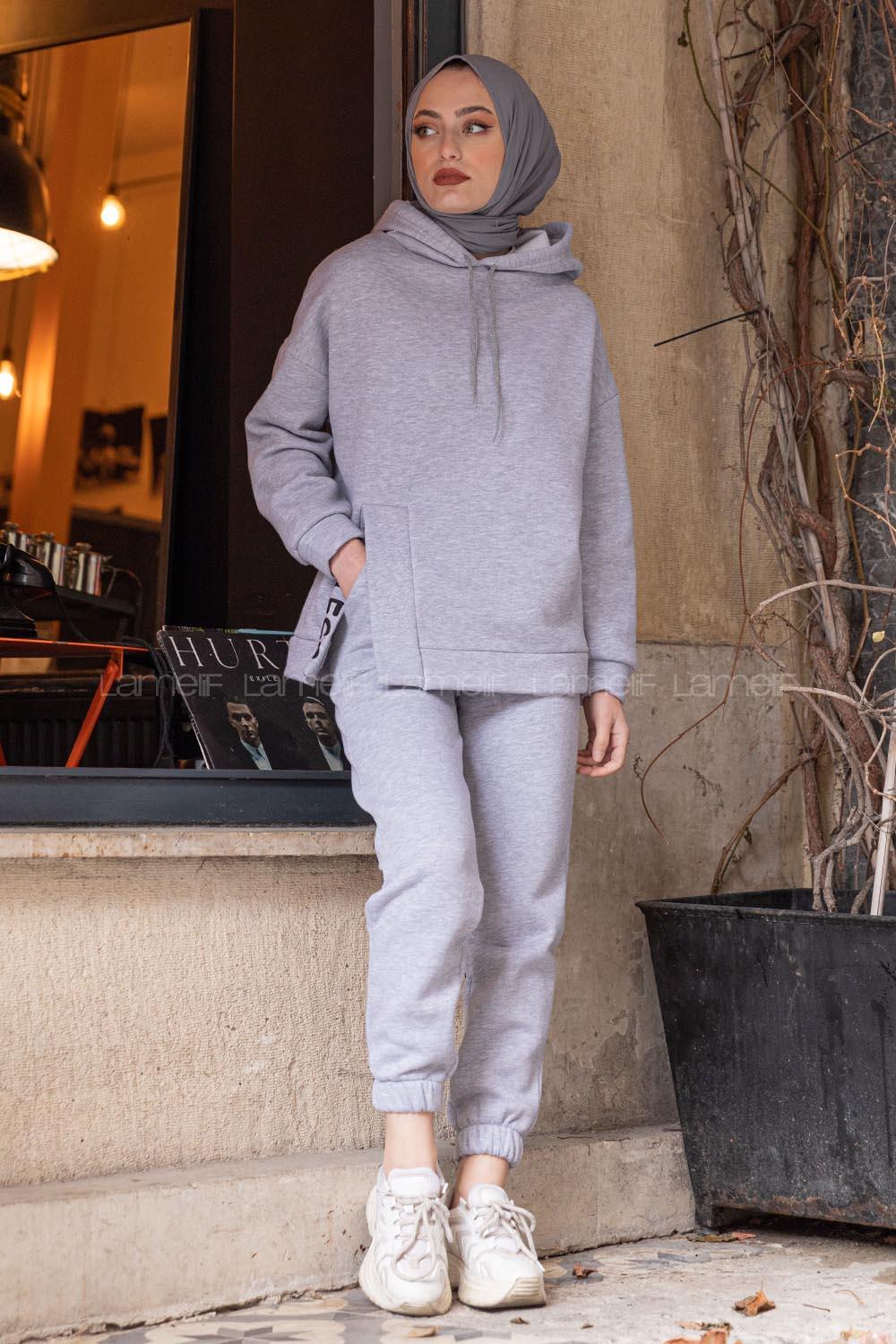 Modalamelif Limitless Baskılı İkili Takım Gri